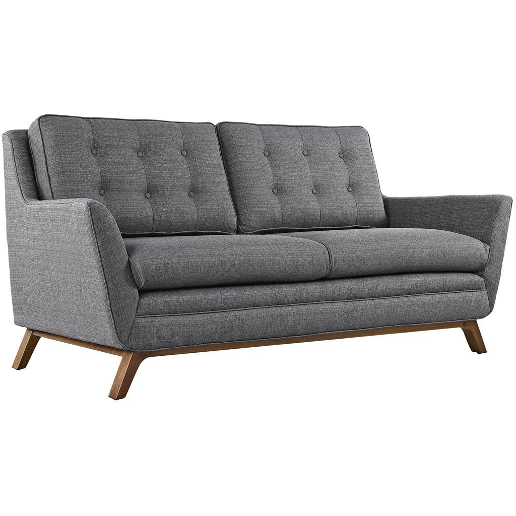 Beowulf Fabric Loveseat Gray