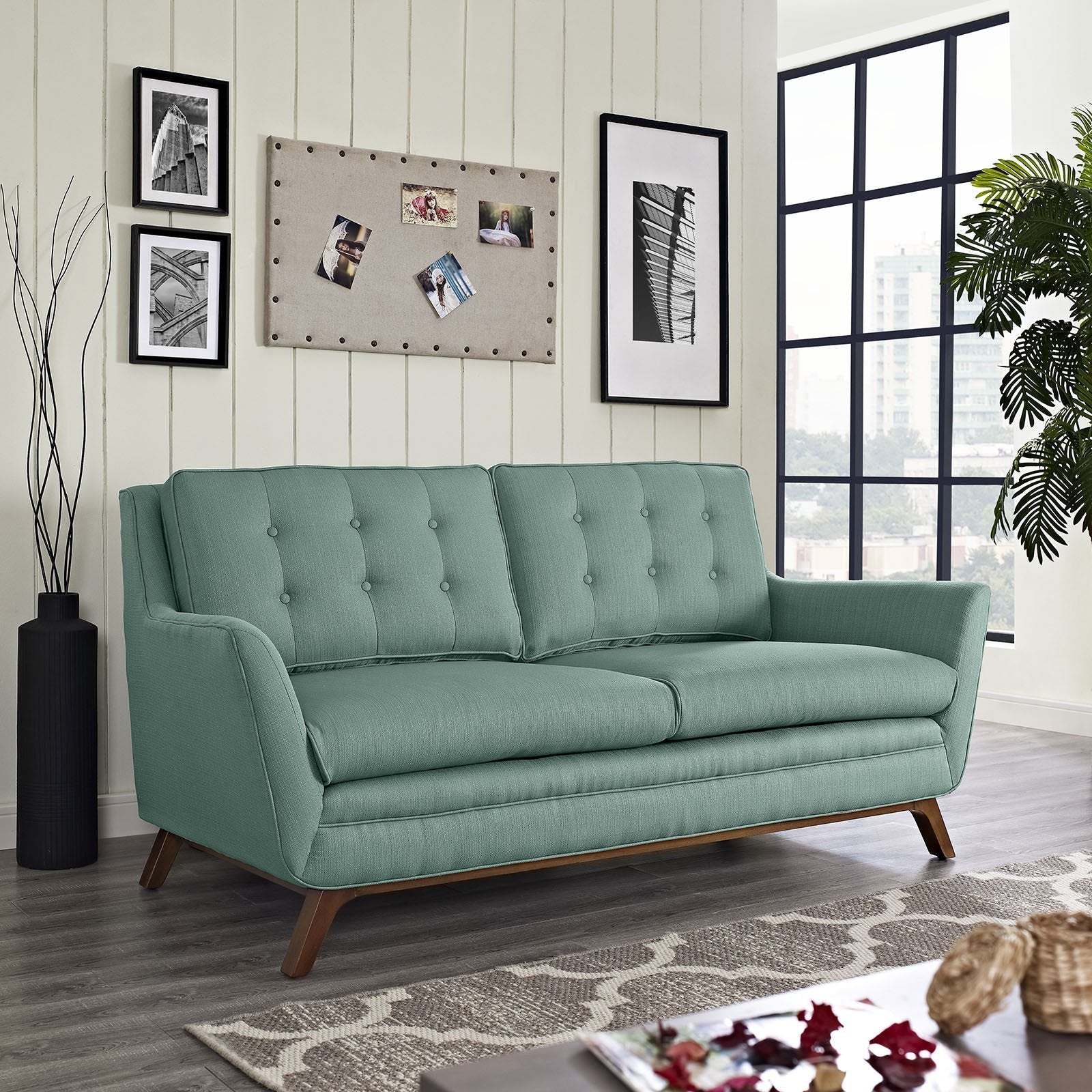 Beowulf Fabric Loveseat Laguna