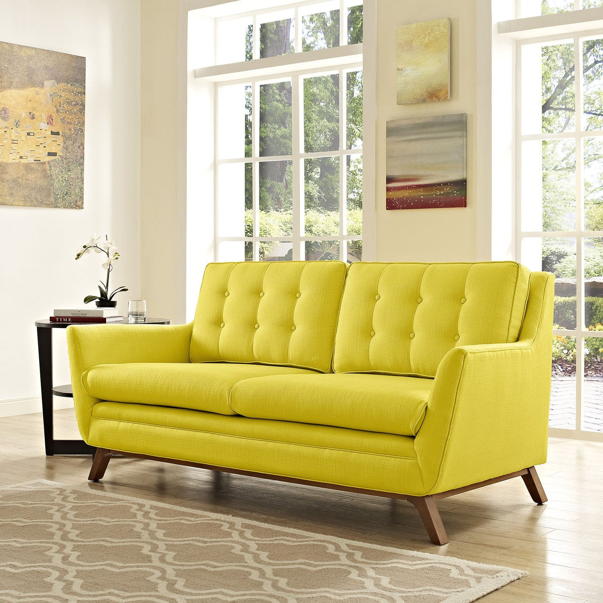 Beowulf Fabric Loveseat Sunny