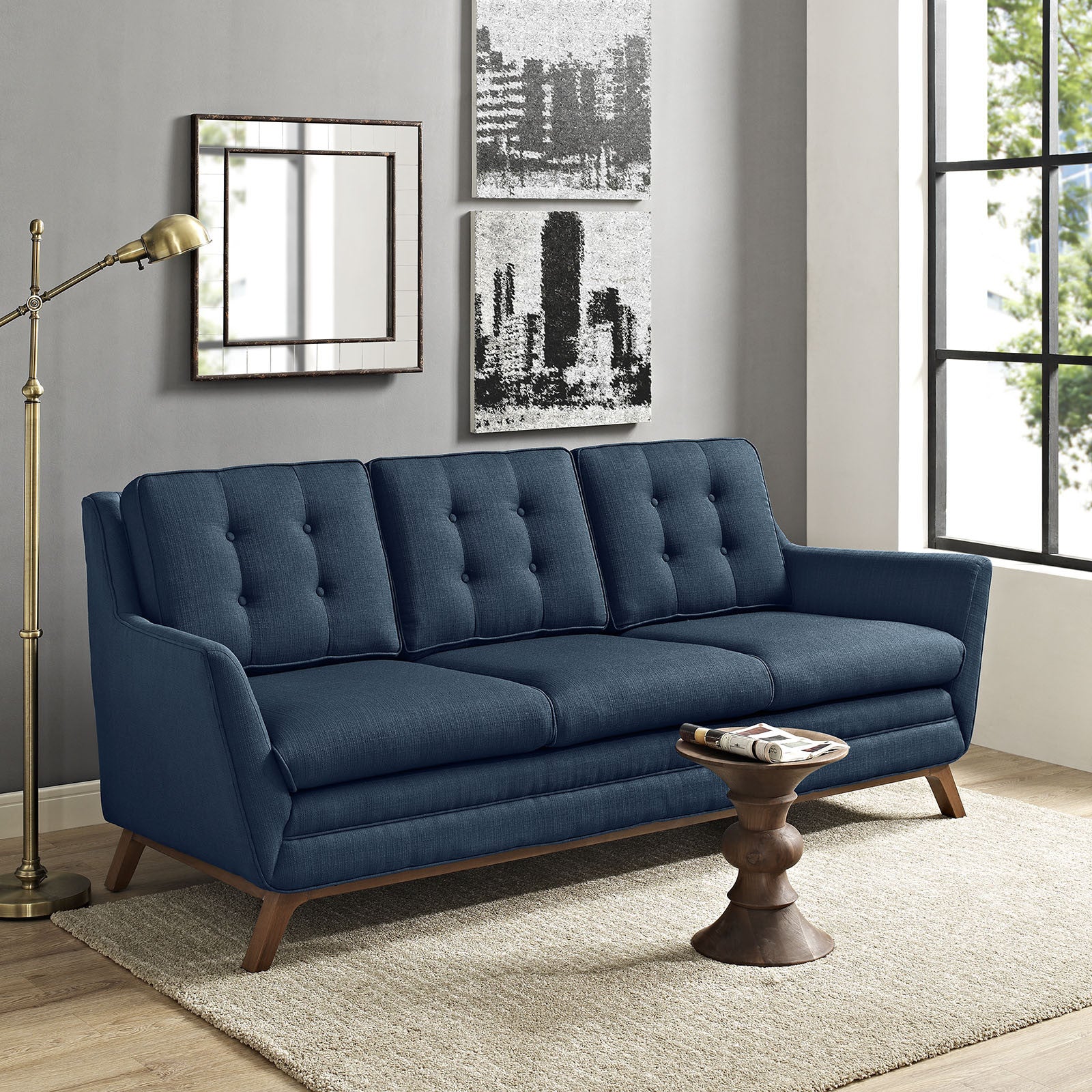 Beowulf Fabric Sofa Azure