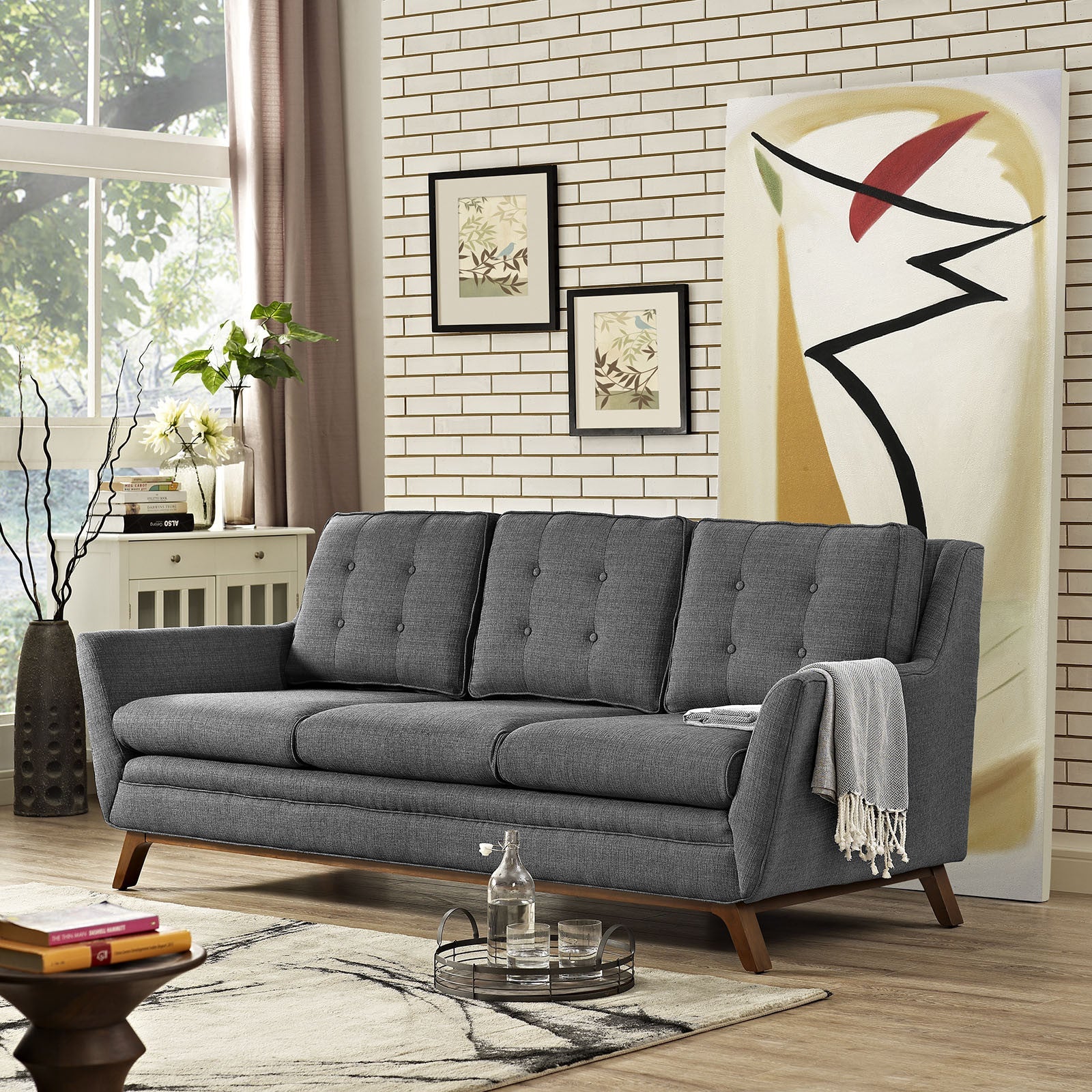 Beowulf Fabric Sofa Gray