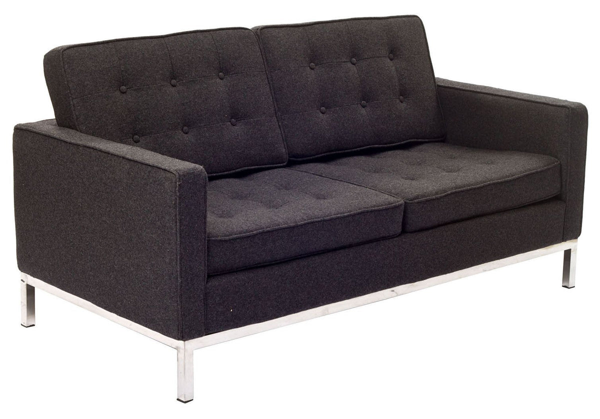 Lyte Wool Loveseat Dark Gray