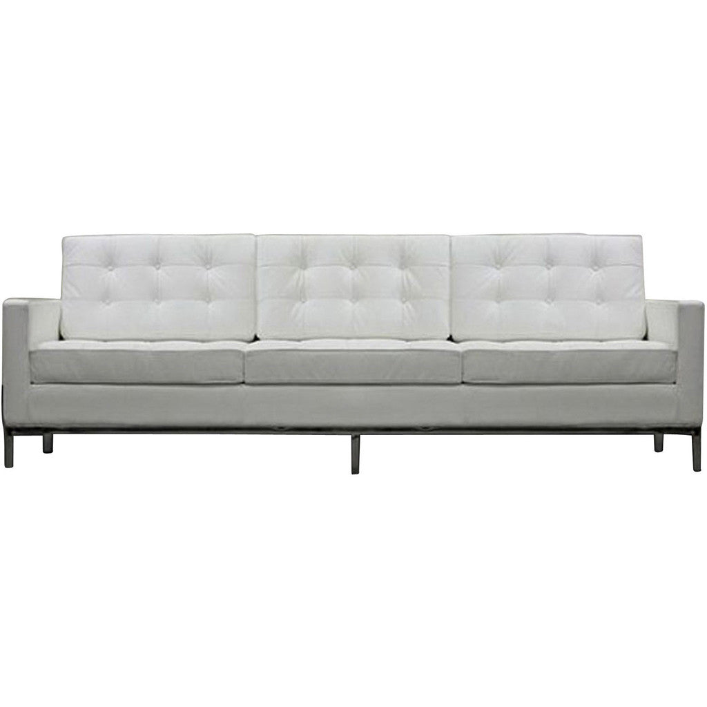 Lyte Leather Sofa White