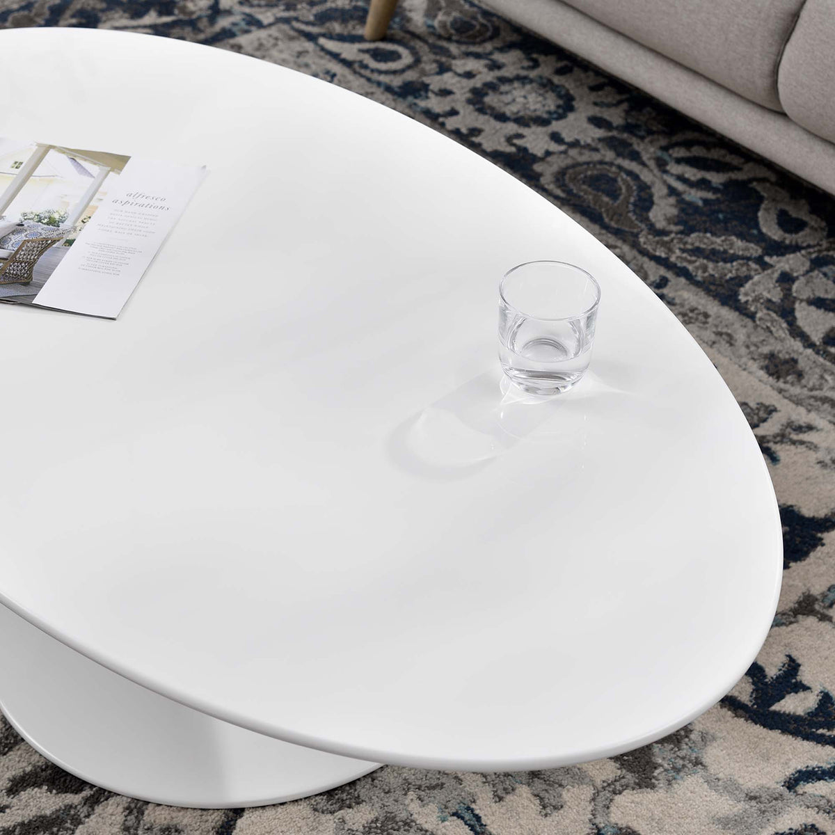 Lipton Oval Coffee Table White