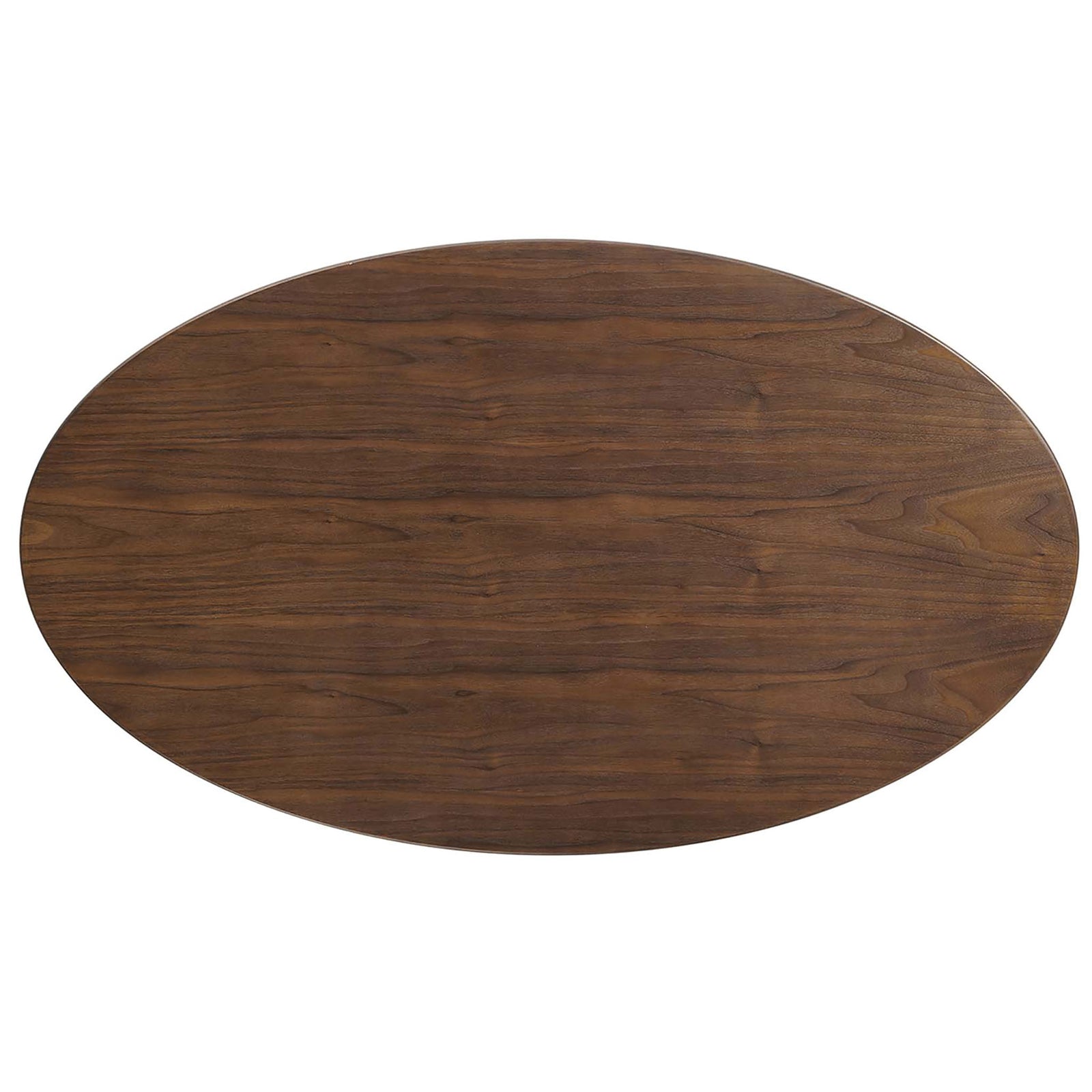 Lipton Oval Wood Coffee Table Walnut/White