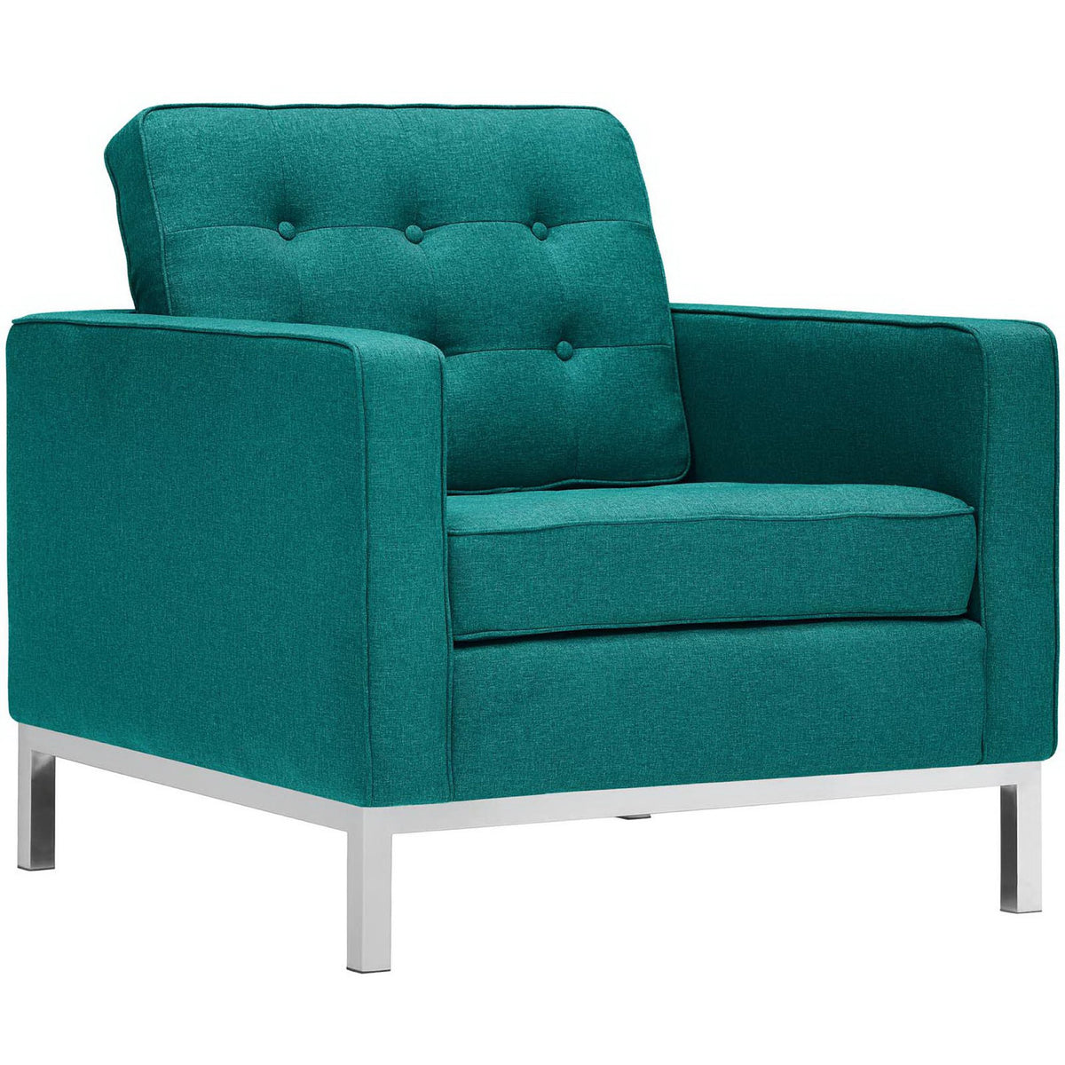 Lofton Upholstered Fabric Armchair Teal