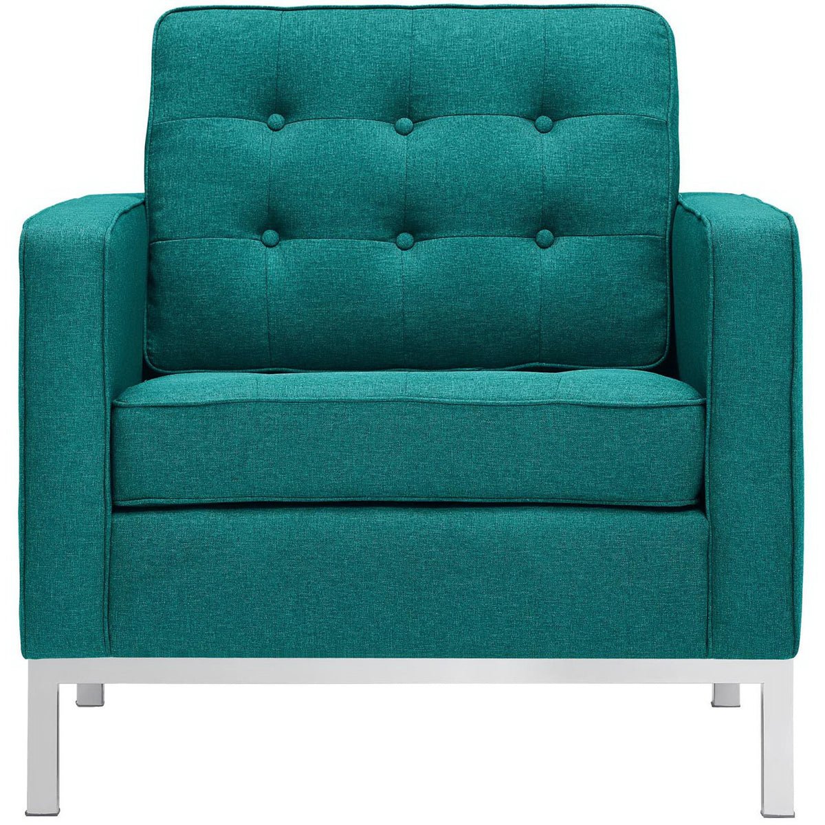 Lofton Upholstered Fabric Armchair Teal