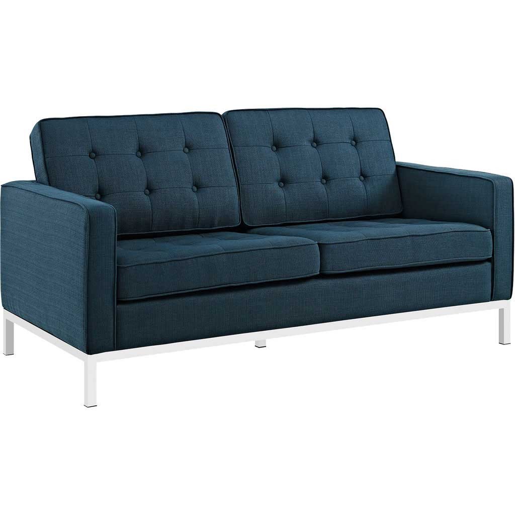 Lyte Fabric Loveseat Azure