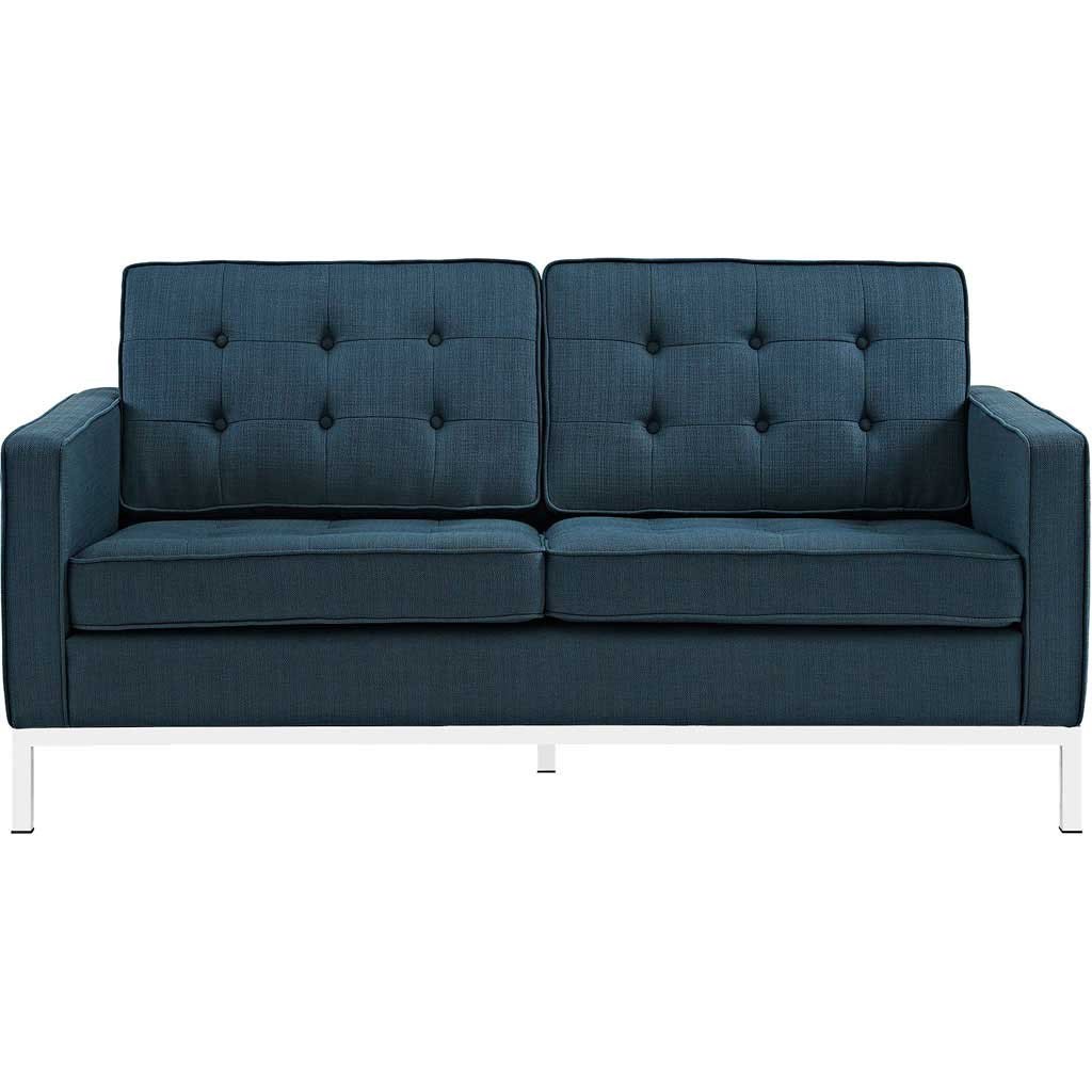 Lyte Fabric Loveseat Azure