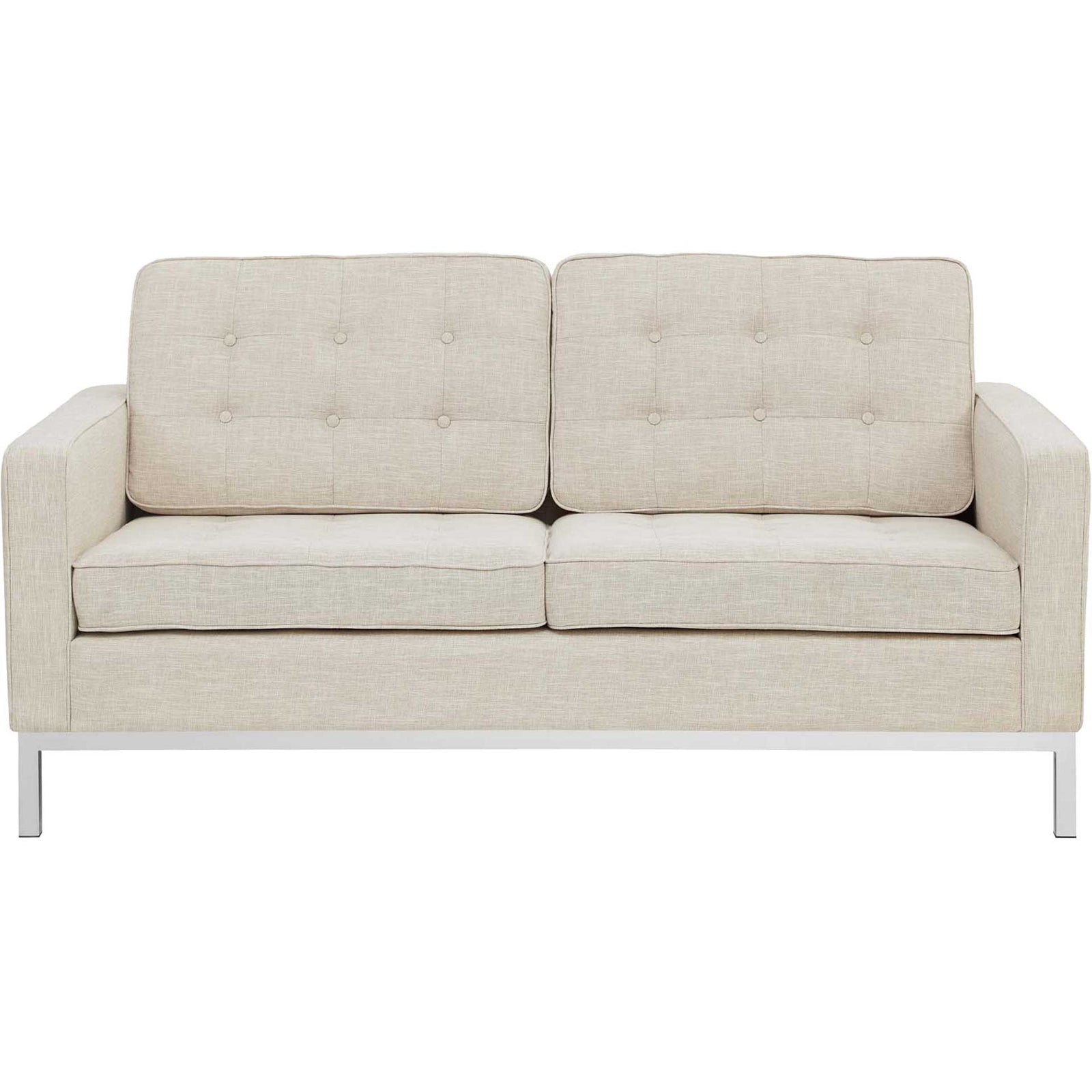 Lofton Fabric Loveseat Beige