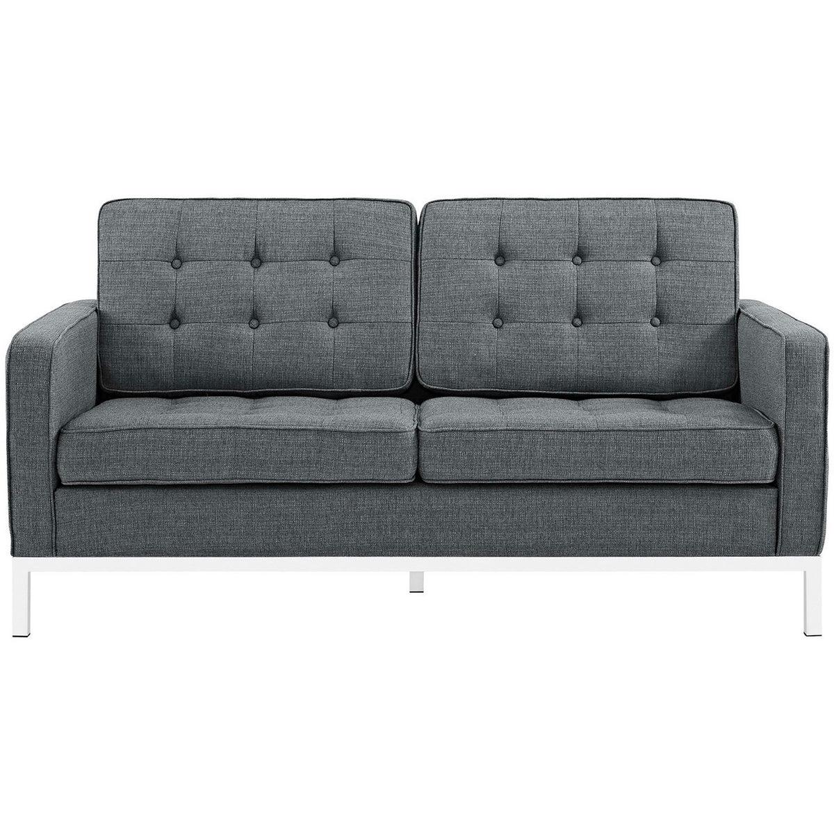 Lofton Fabric Loveseat Gray