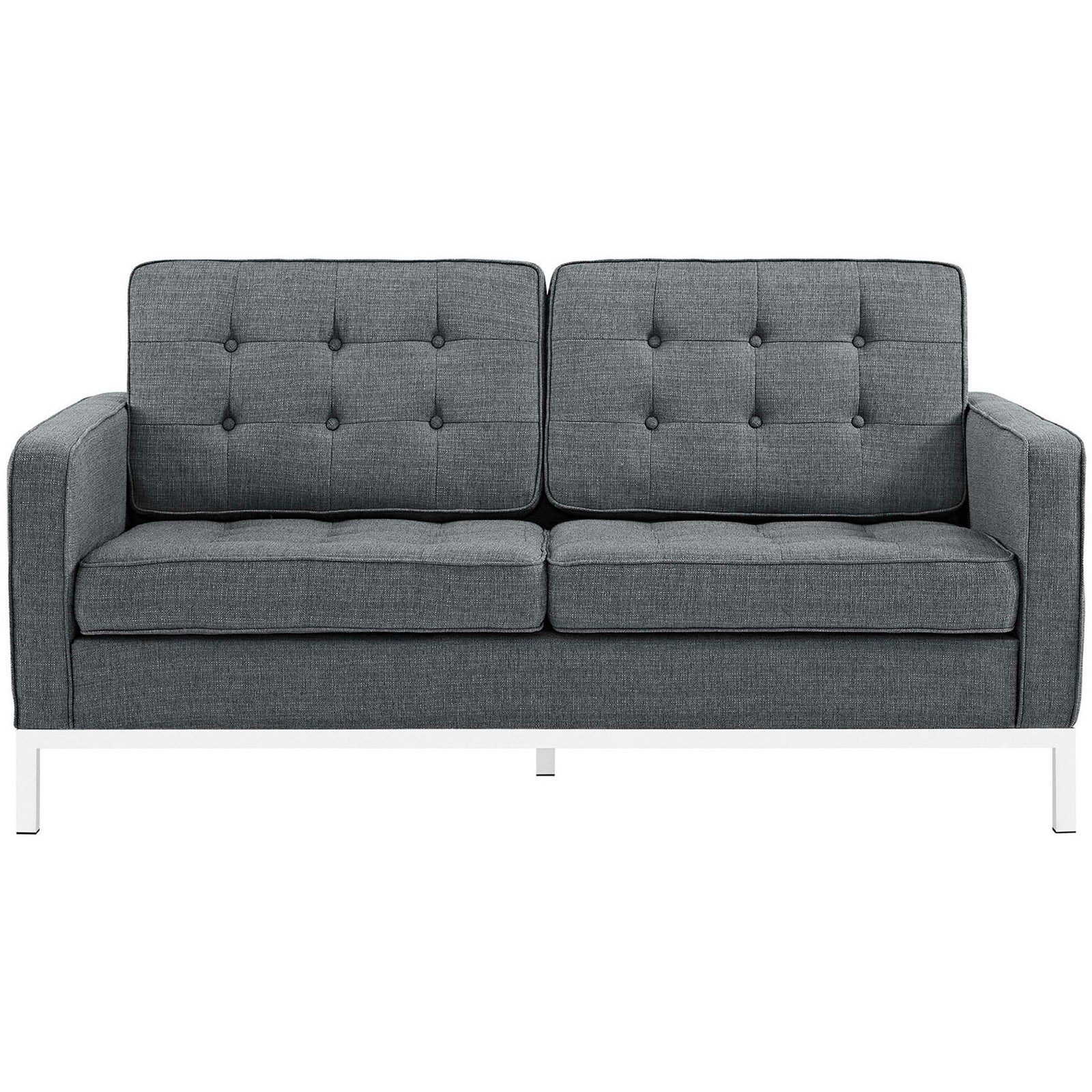 Lyte Fabric Loveseat Gray