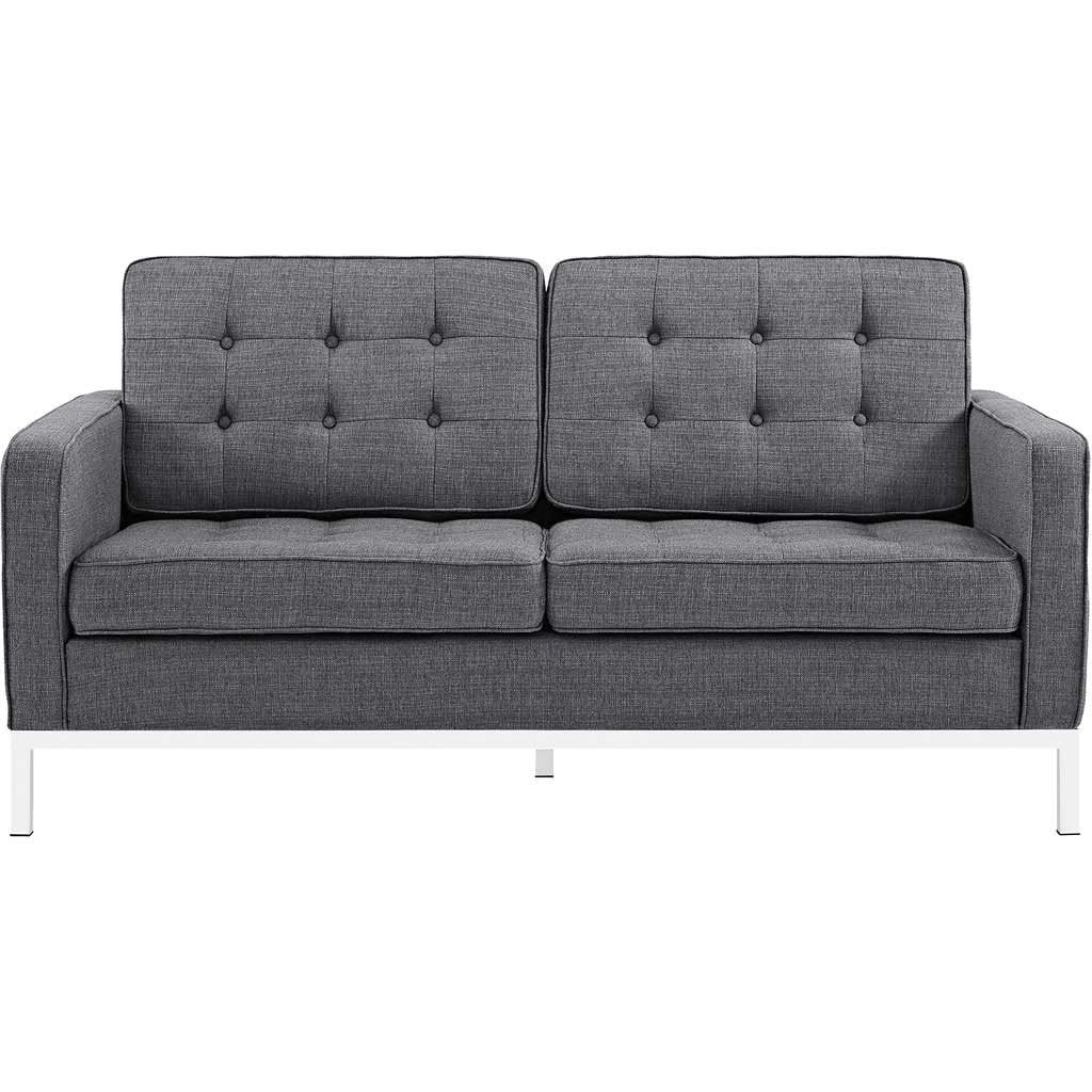 Lyte Fabric Loveseat Gray