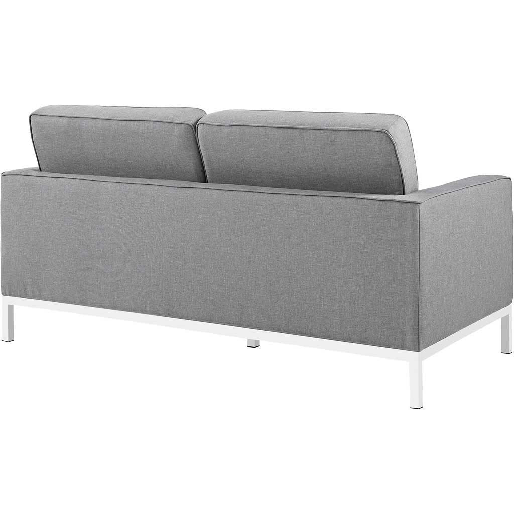 Lyte Fabric Loveseat Light Gray