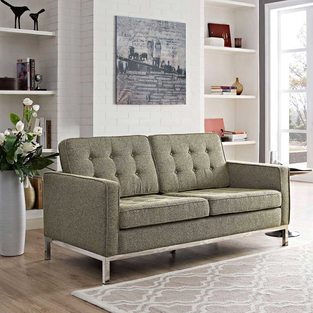 Lyte Fabric Loveseat Oatmeal