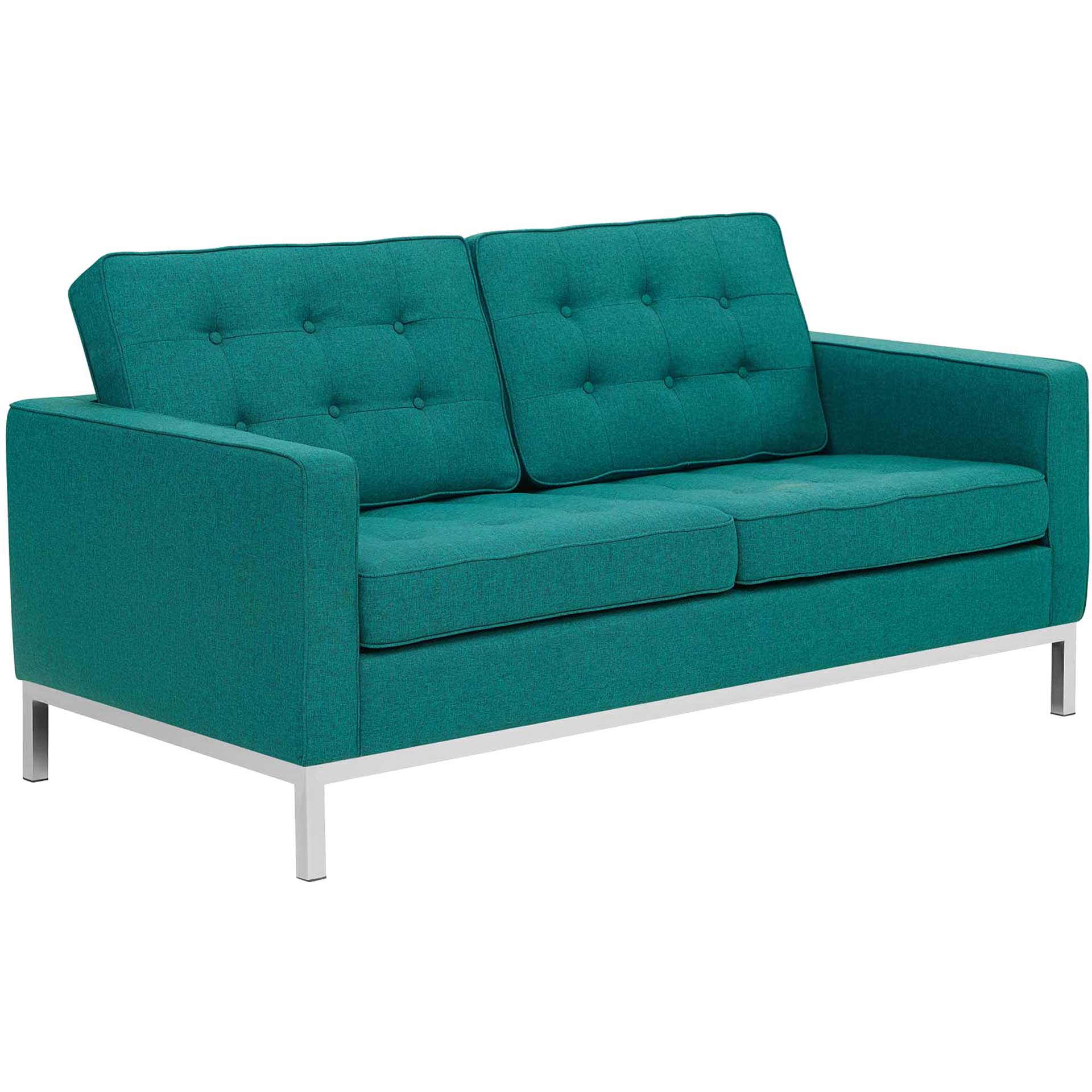 Lyte Fabric Loveseat Teal