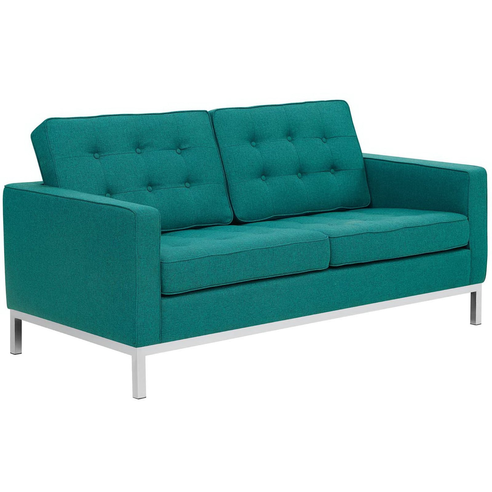 Lofton Fabric Loveseat Teal