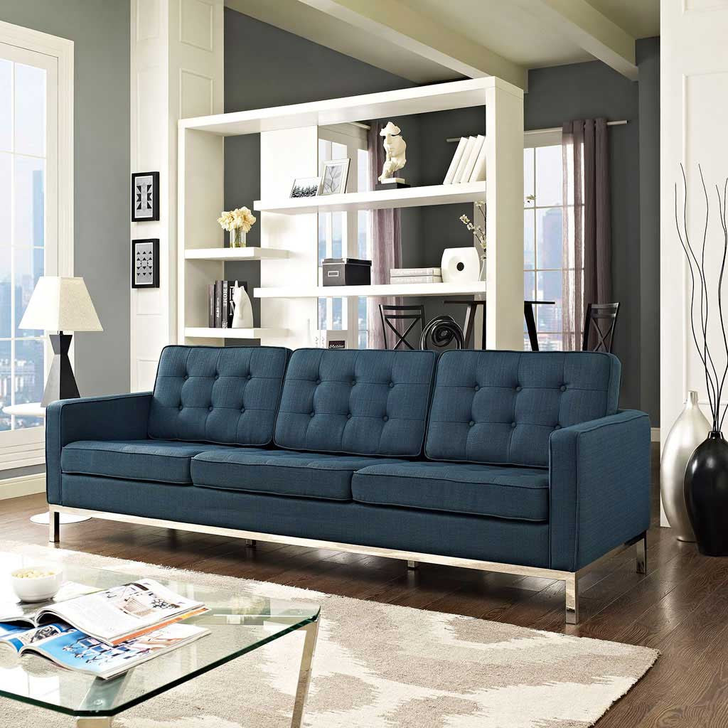 Lyte Fabric Sofa Azure