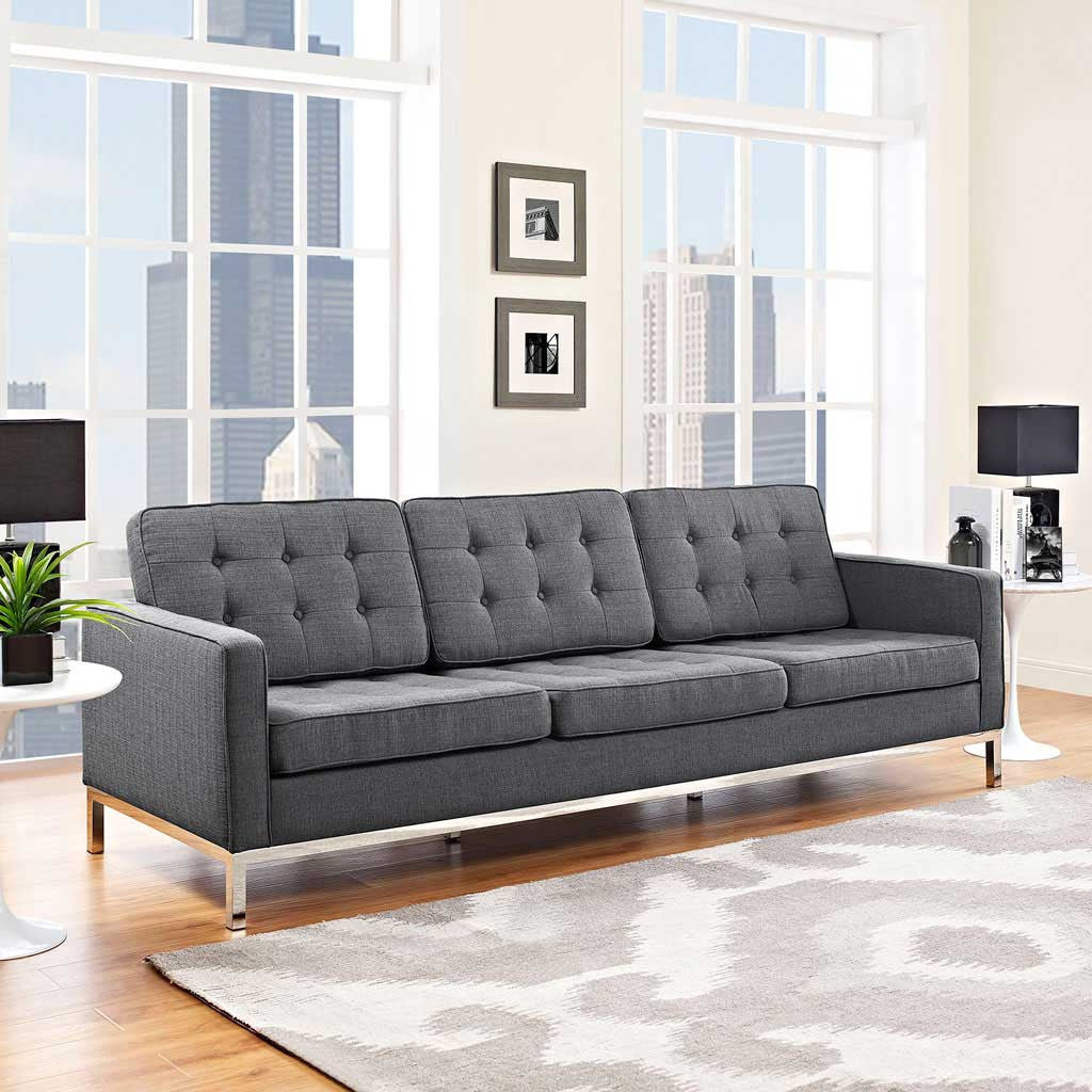 Lyte Fabric Sofa Gray