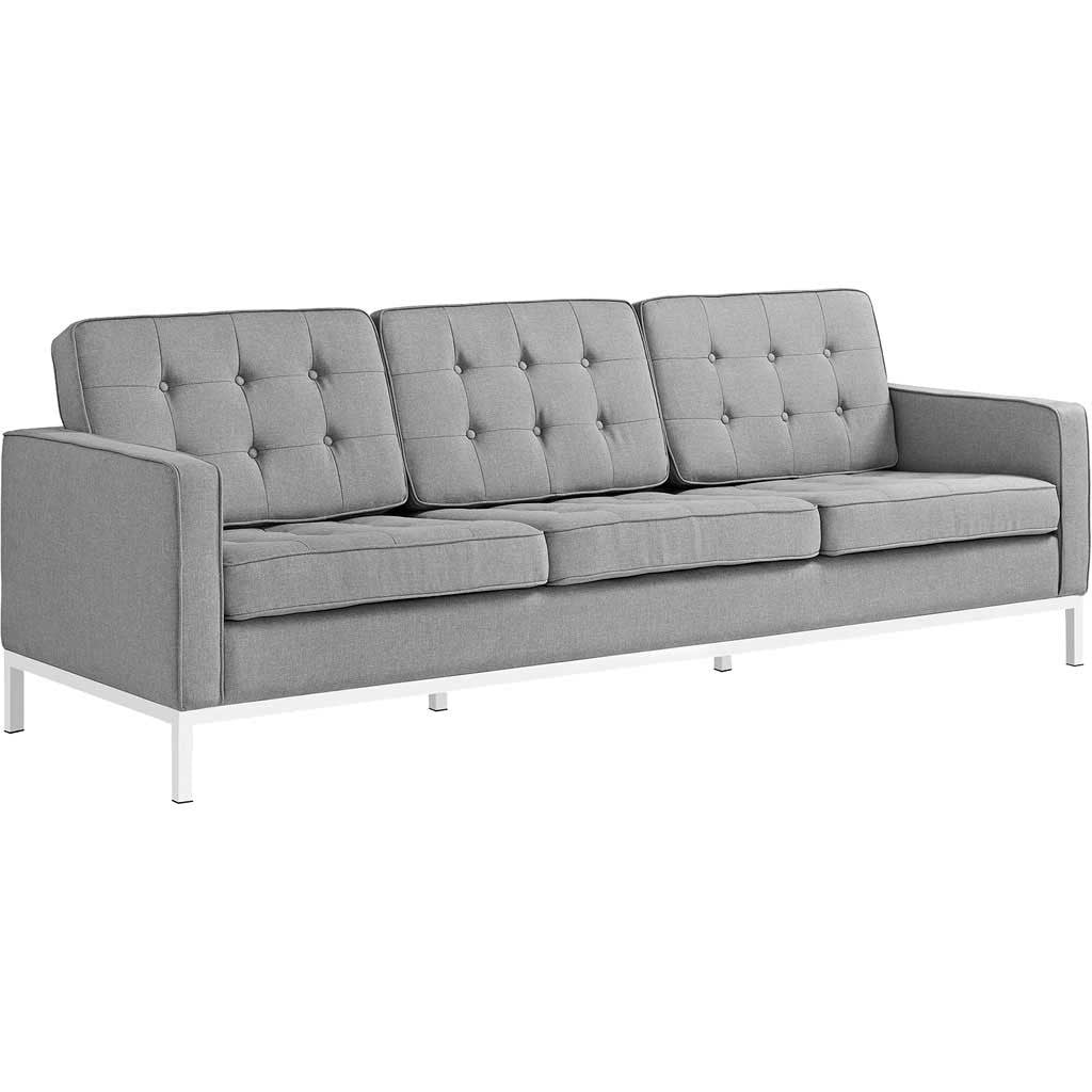 Lyte Fabric Sofa Light Gray