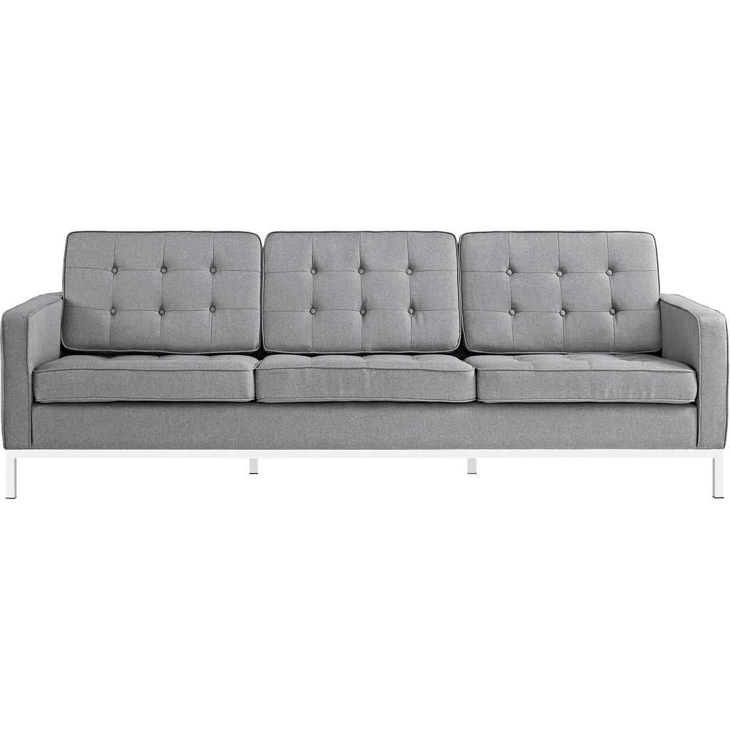 Lyte Fabric Sofa Light Gray