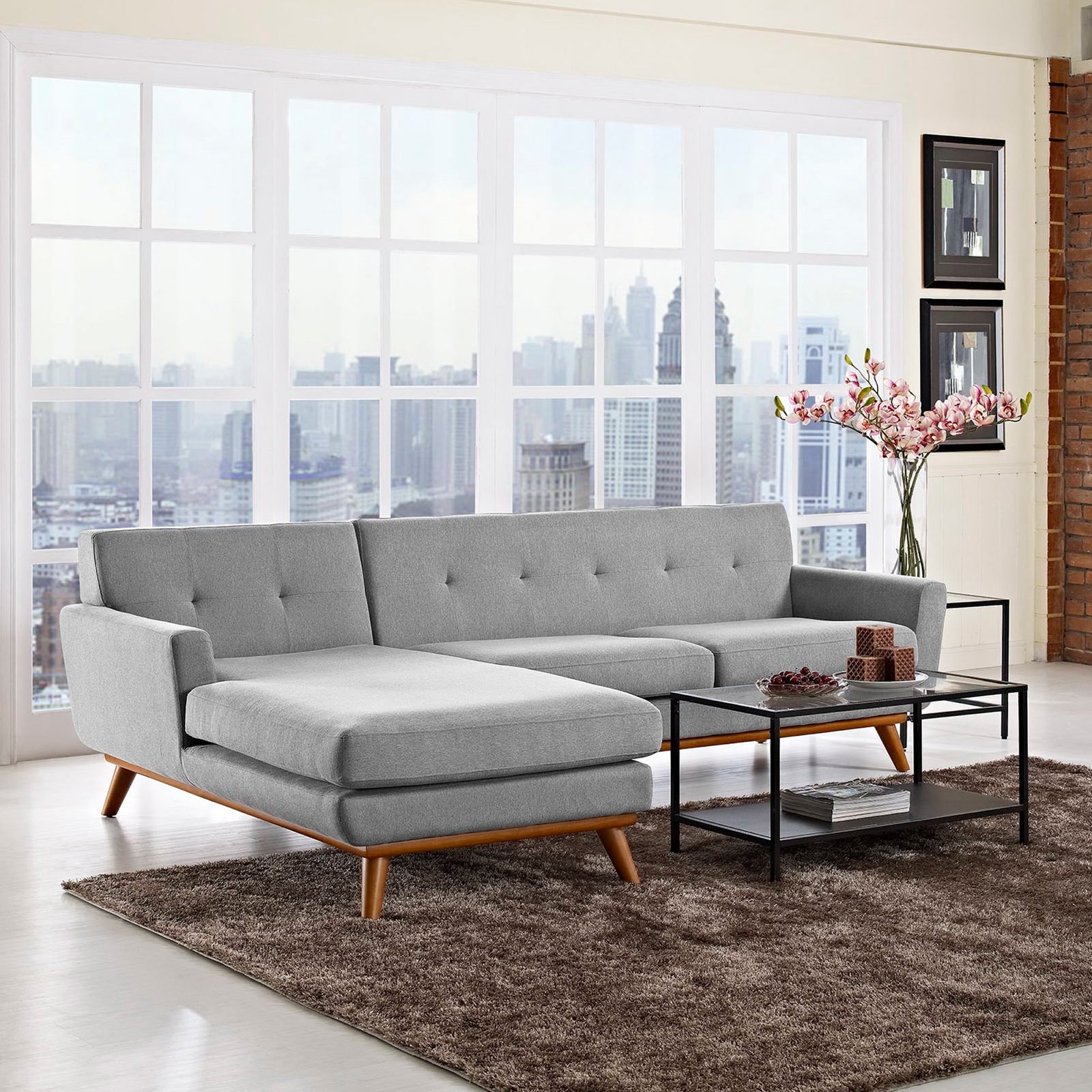 Englewood Sectional Sofa Expectation Gray
