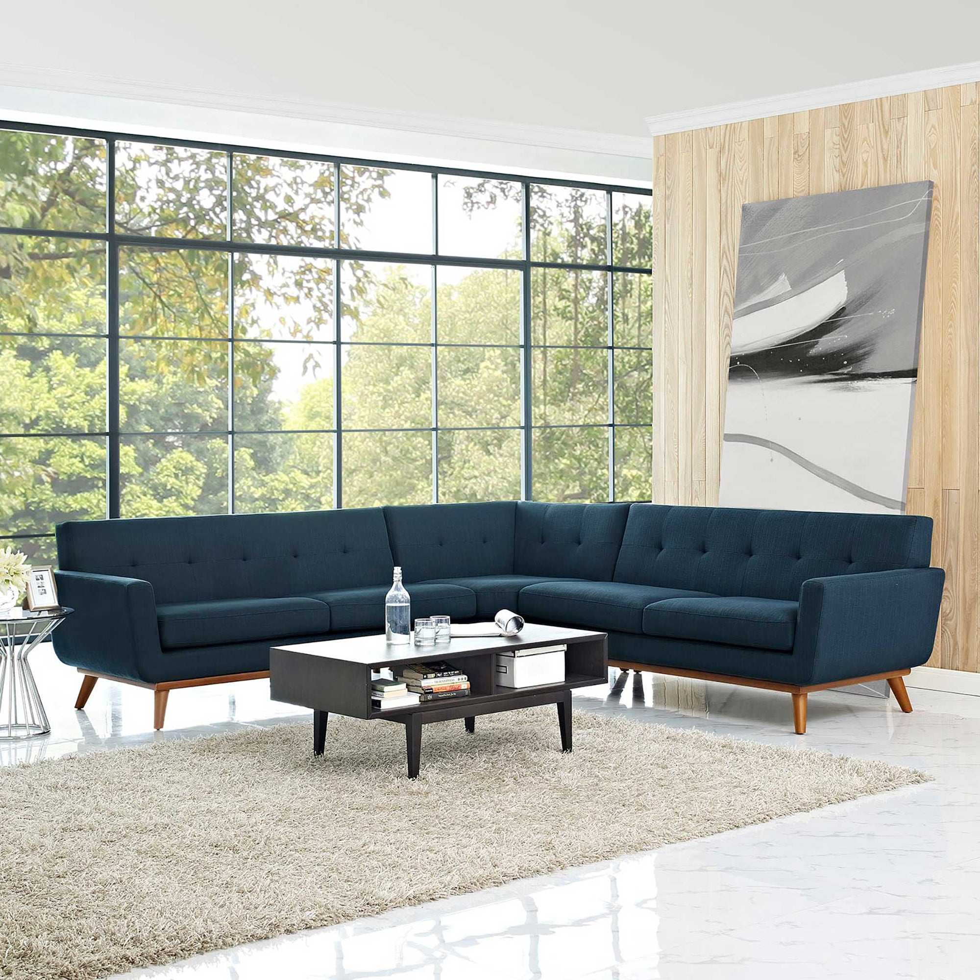 Emory Corner Sectional Sofa Azure