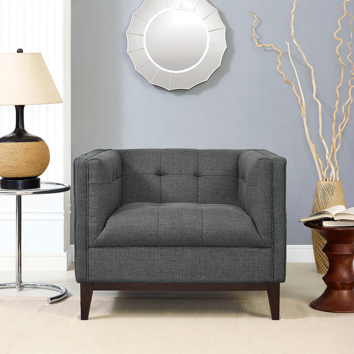 Servian Armchair Gray