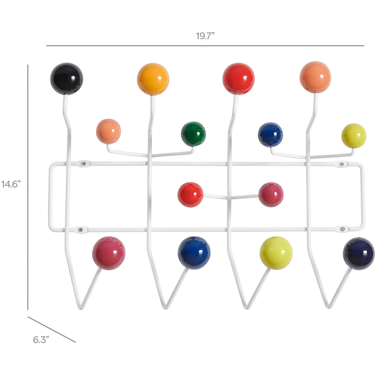 Gumball Coat Rack Multicolored