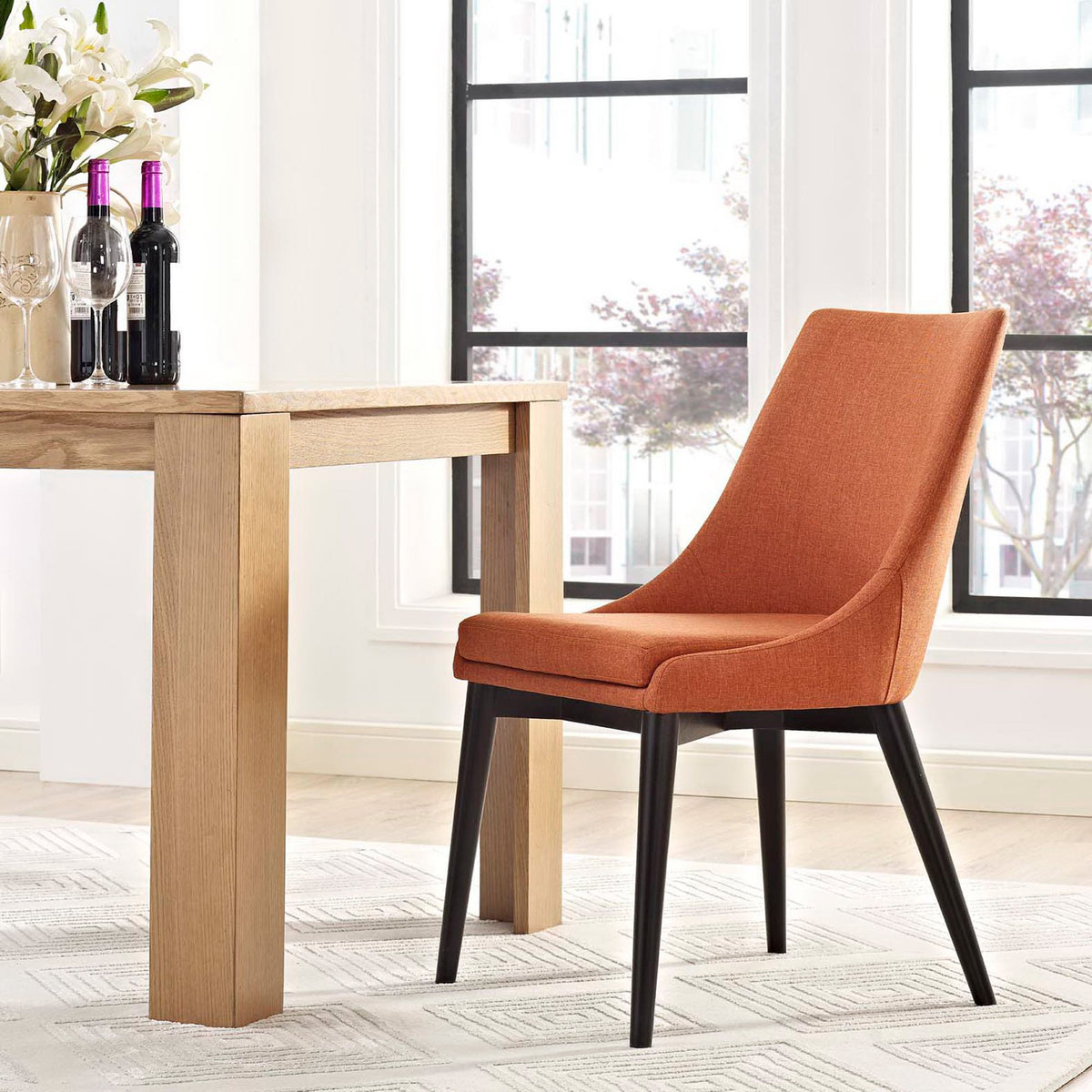 Victoria Fabric Dining Chair Orange