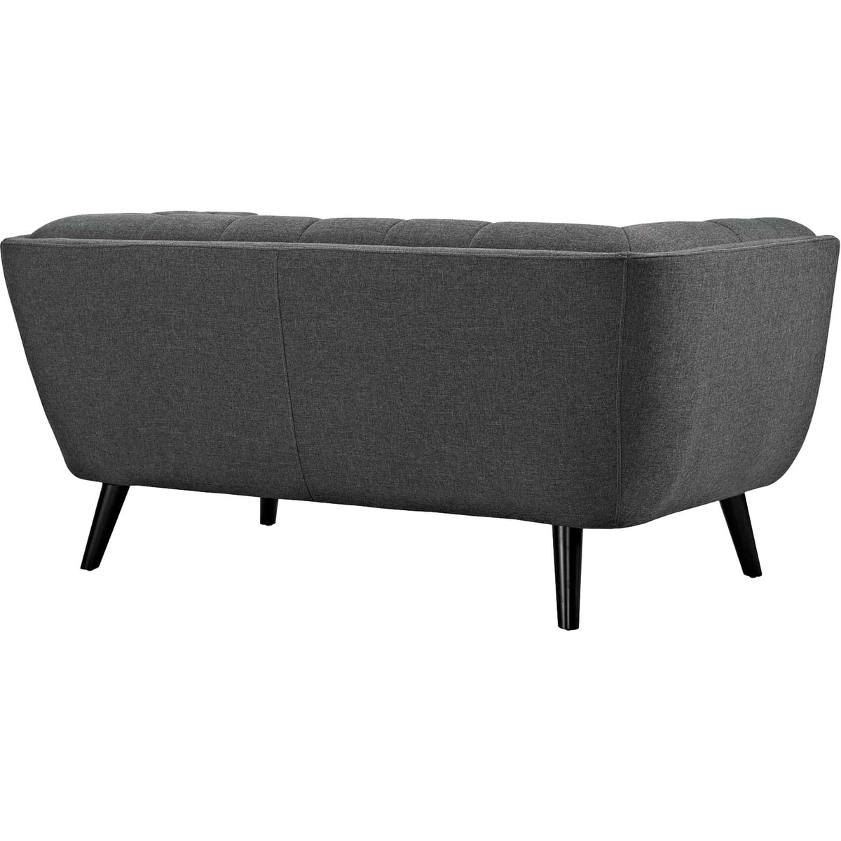 Banister Upholstered Fabric Loveseat Gray