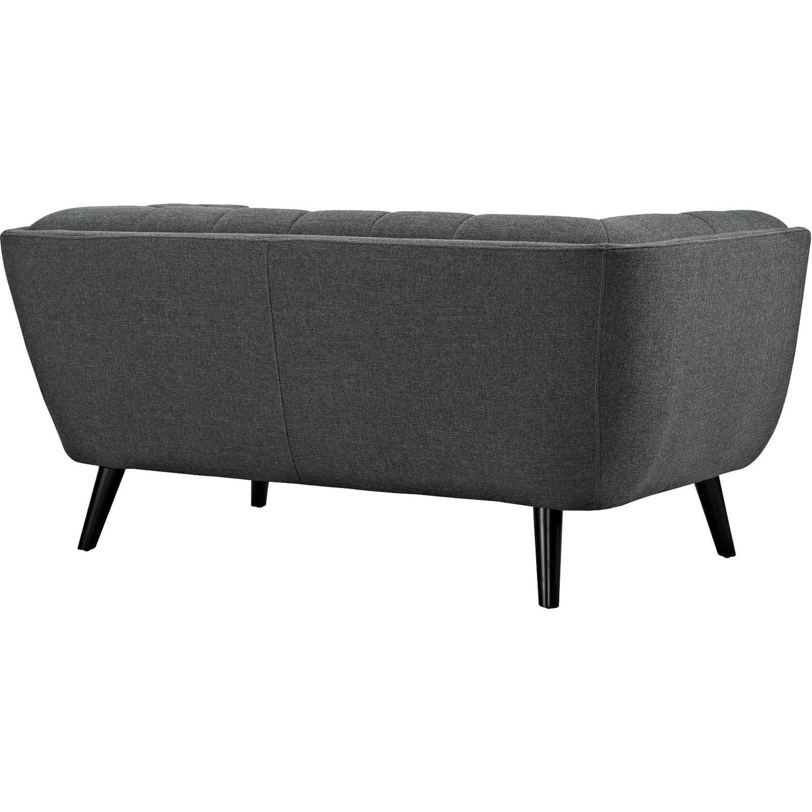 Banister Upholstered Fabric Loveseat Gray