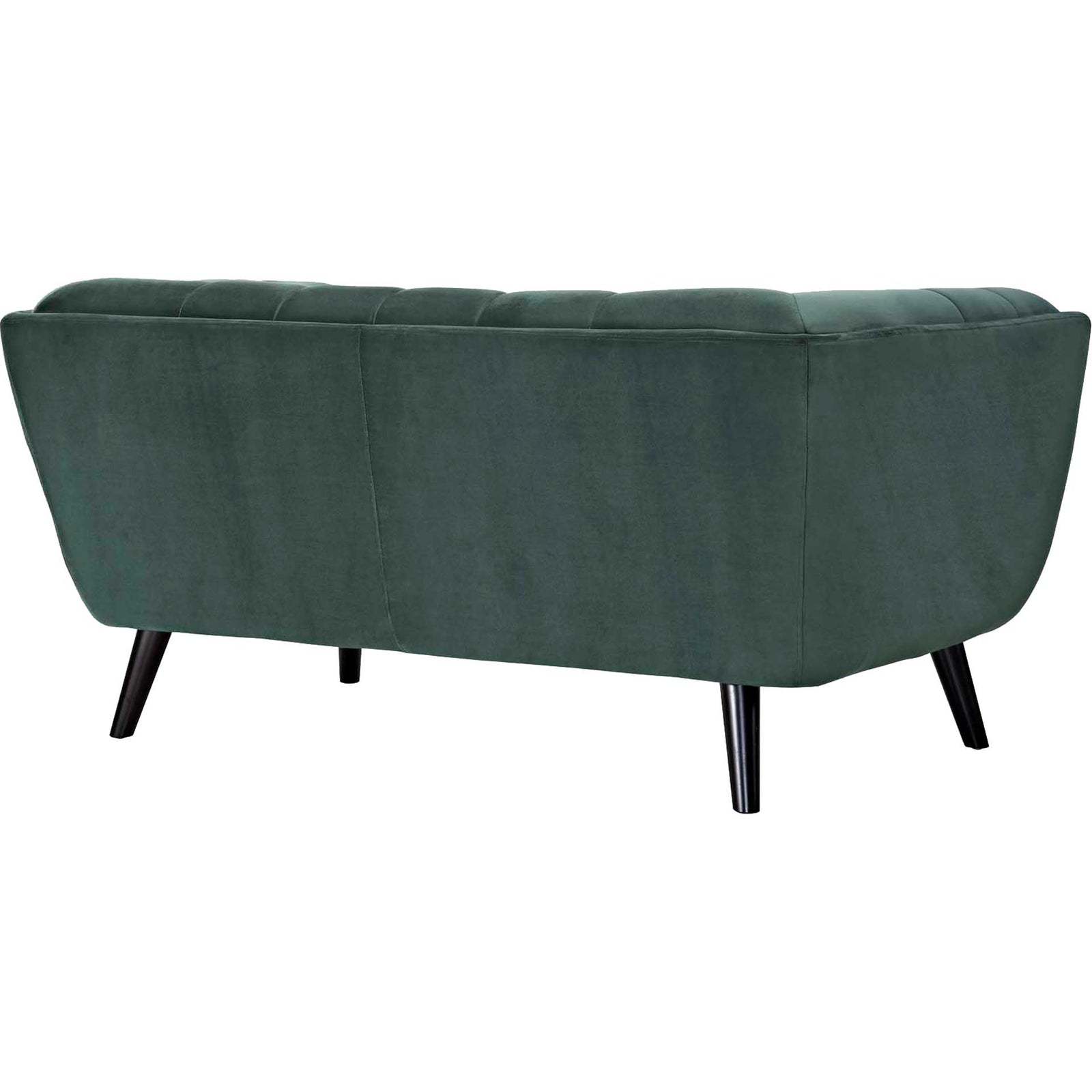 Banister Velvet Loveseat Green