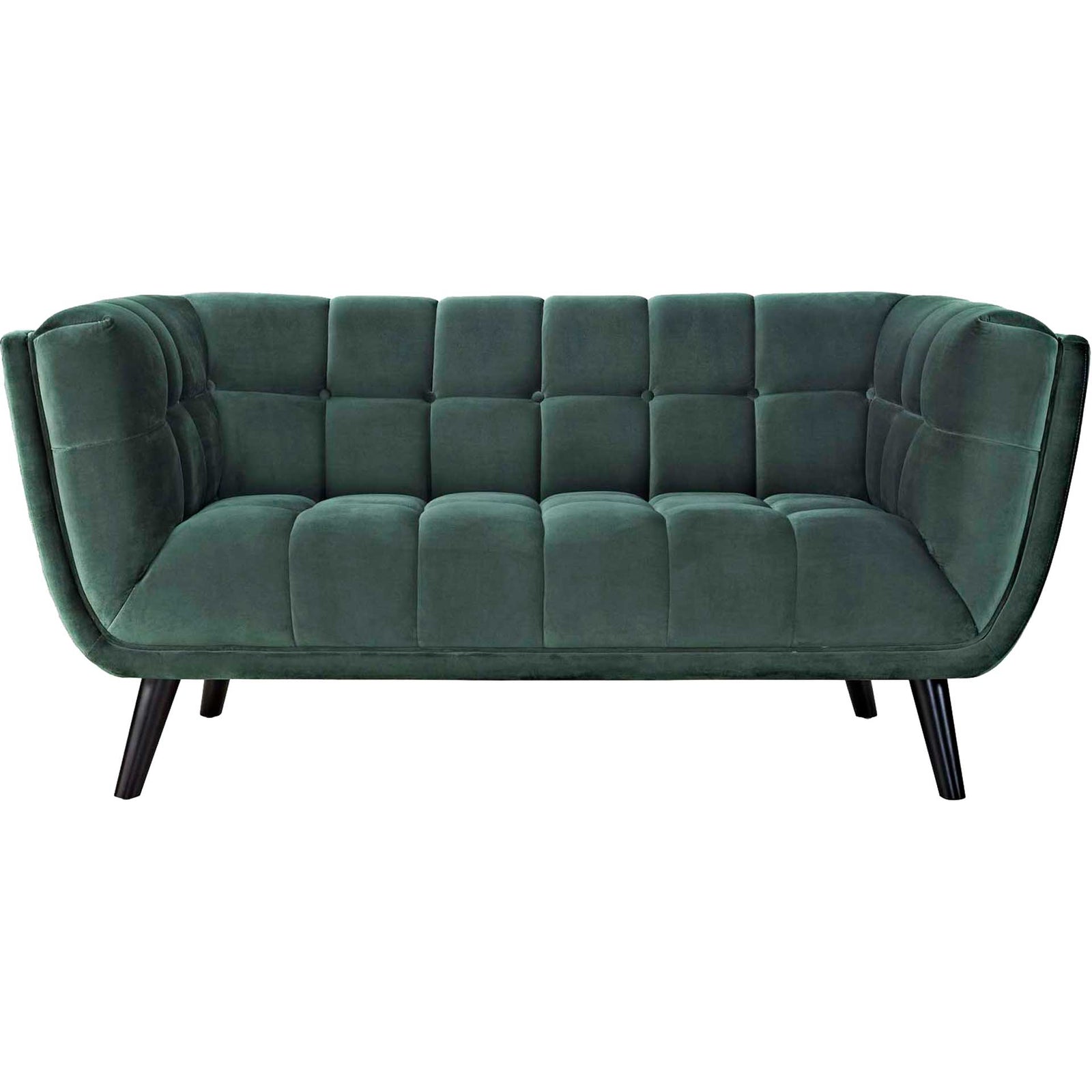 Banister Velvet Loveseat Green