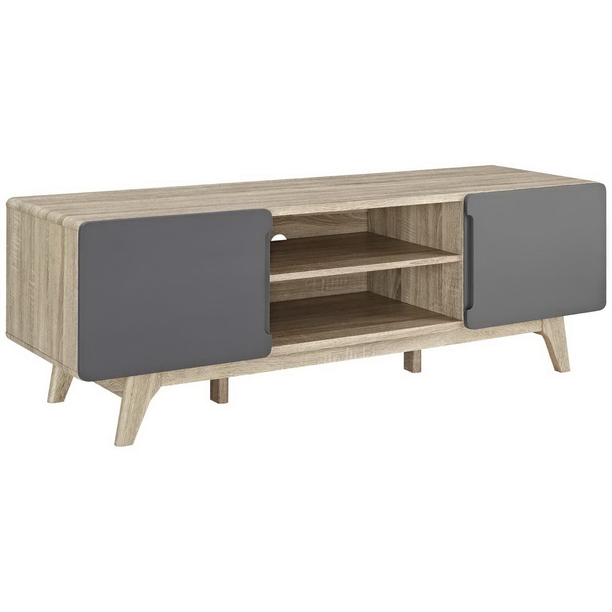 Treck TV Stand Natural Gray