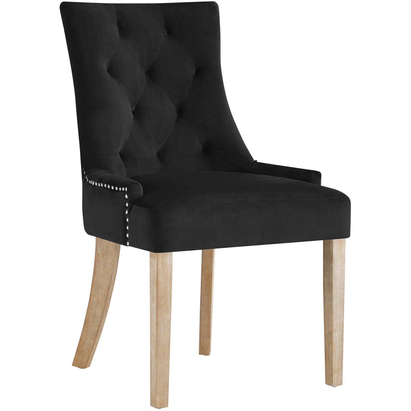 Posh Velvet Dining Chair Black