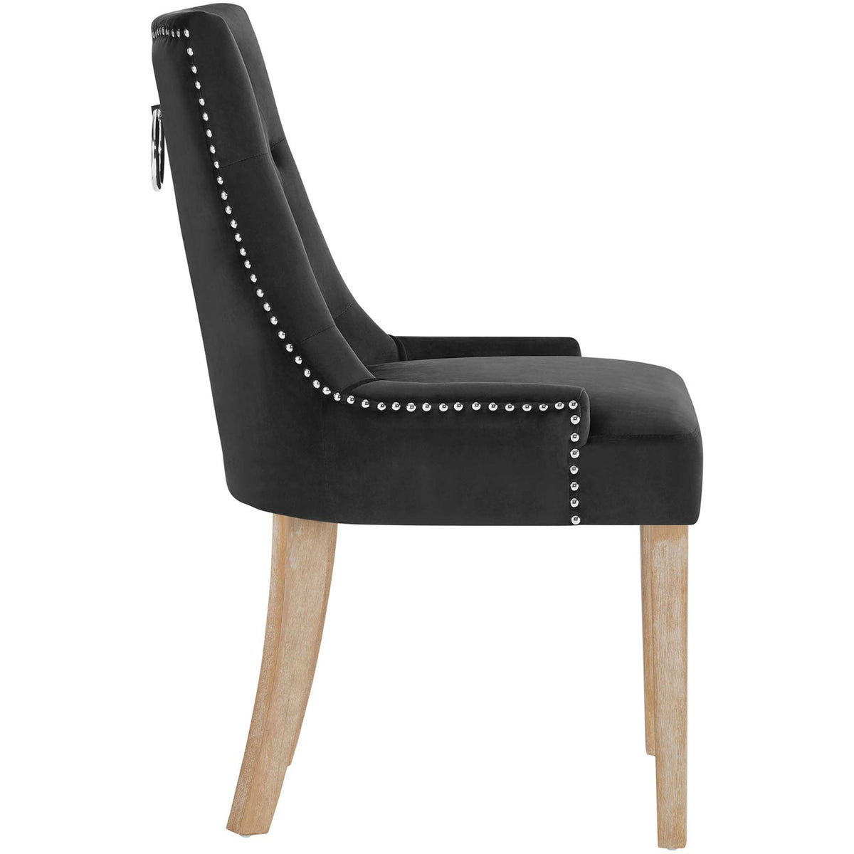 Posh Velvet Dining Chair Black