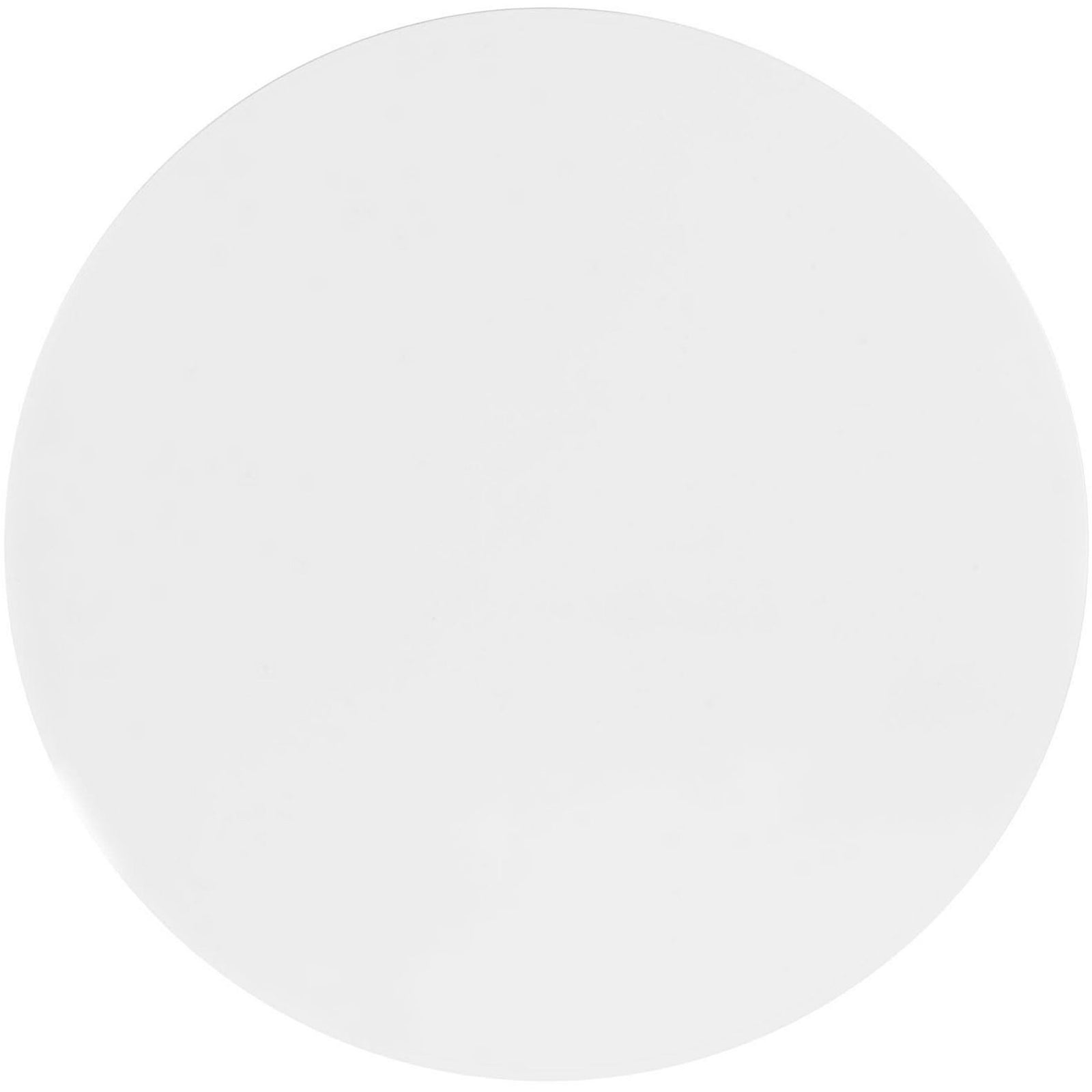 Smooth round white tabletop with a clean, minimalist edge || EEI-2666-WHI-SET || top_studio