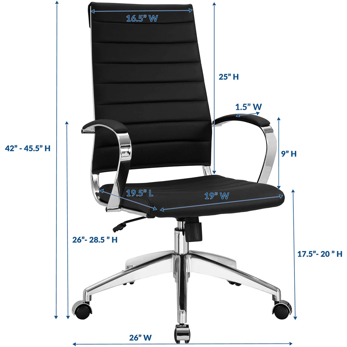 Jiverton High Back Office Chair Black
