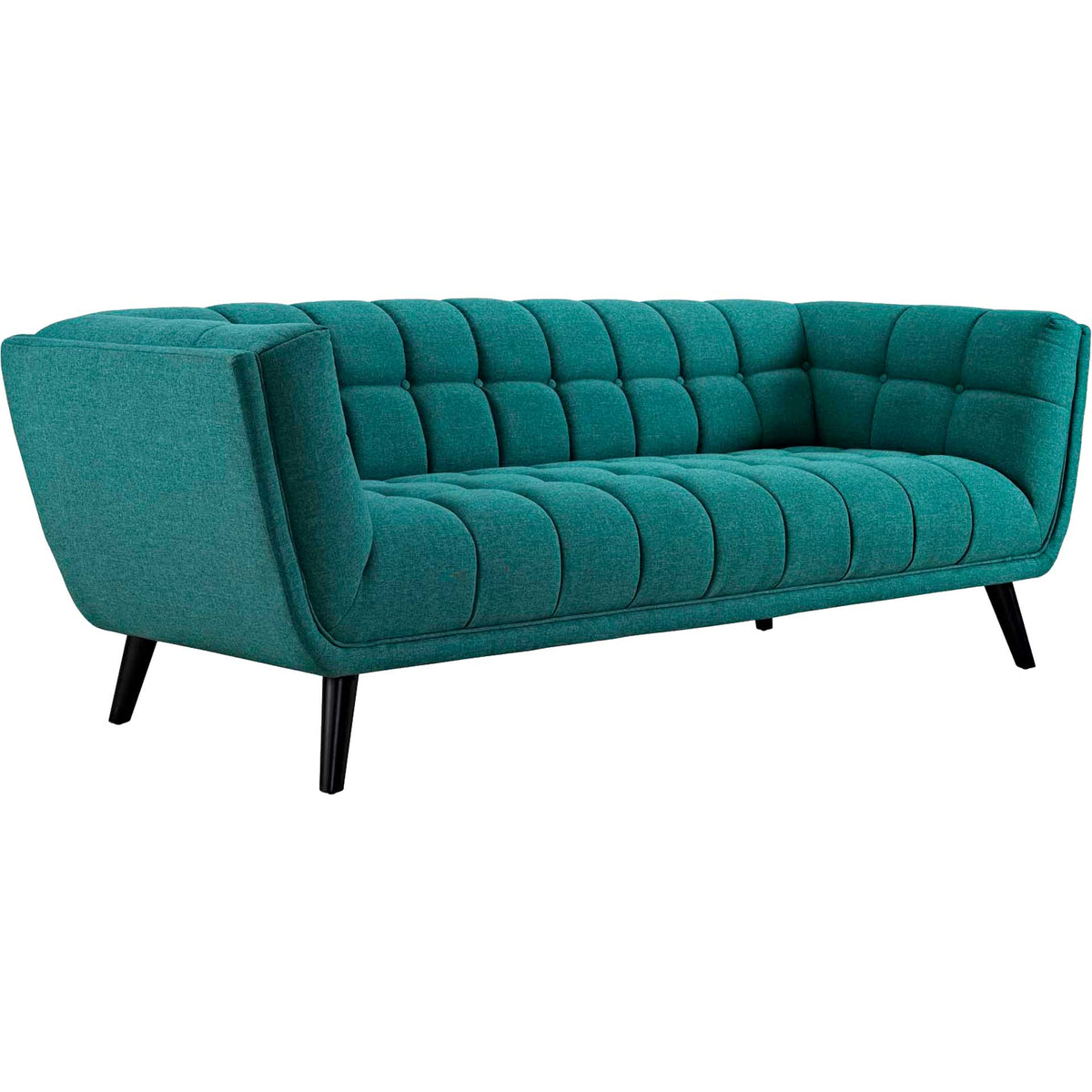 Banister Upholstered Fabric Sofa Teal