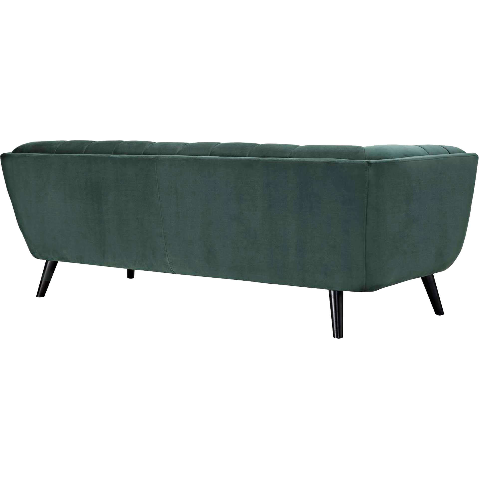 Banister Velvet Sofa Green