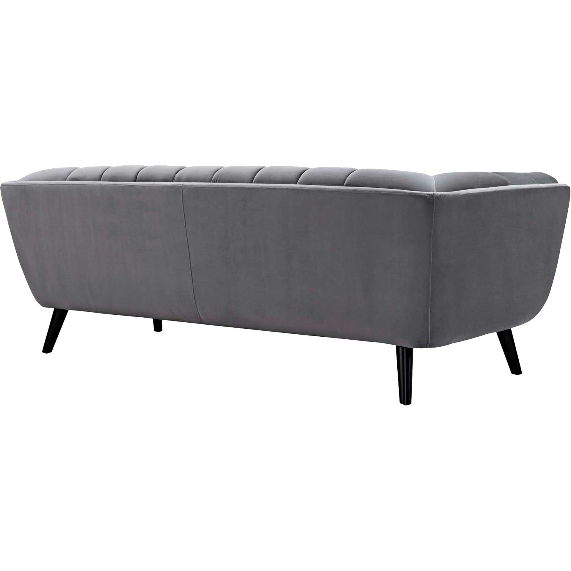 Banister Velvet Sofa Gray