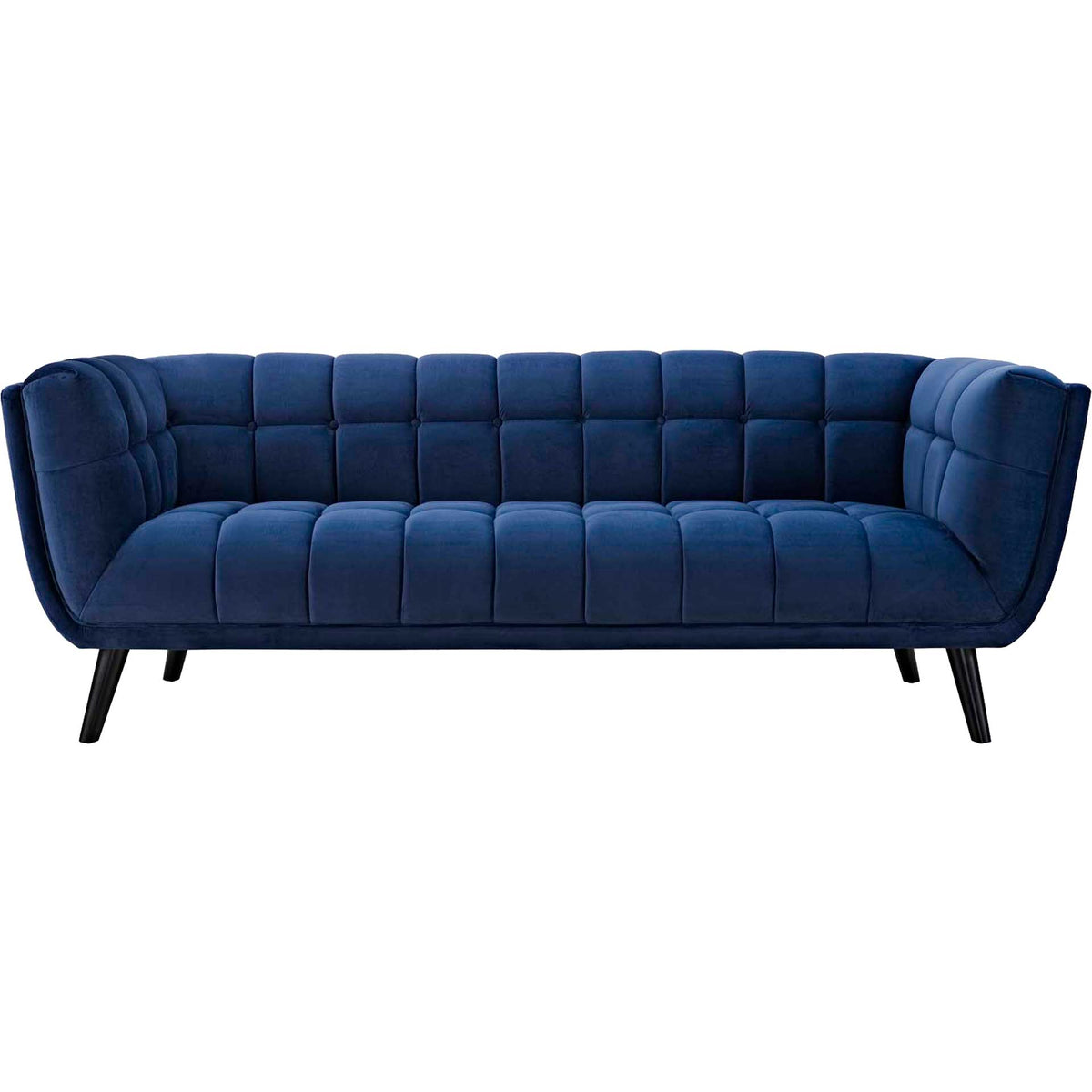 Banister Velvet Sofa Navy