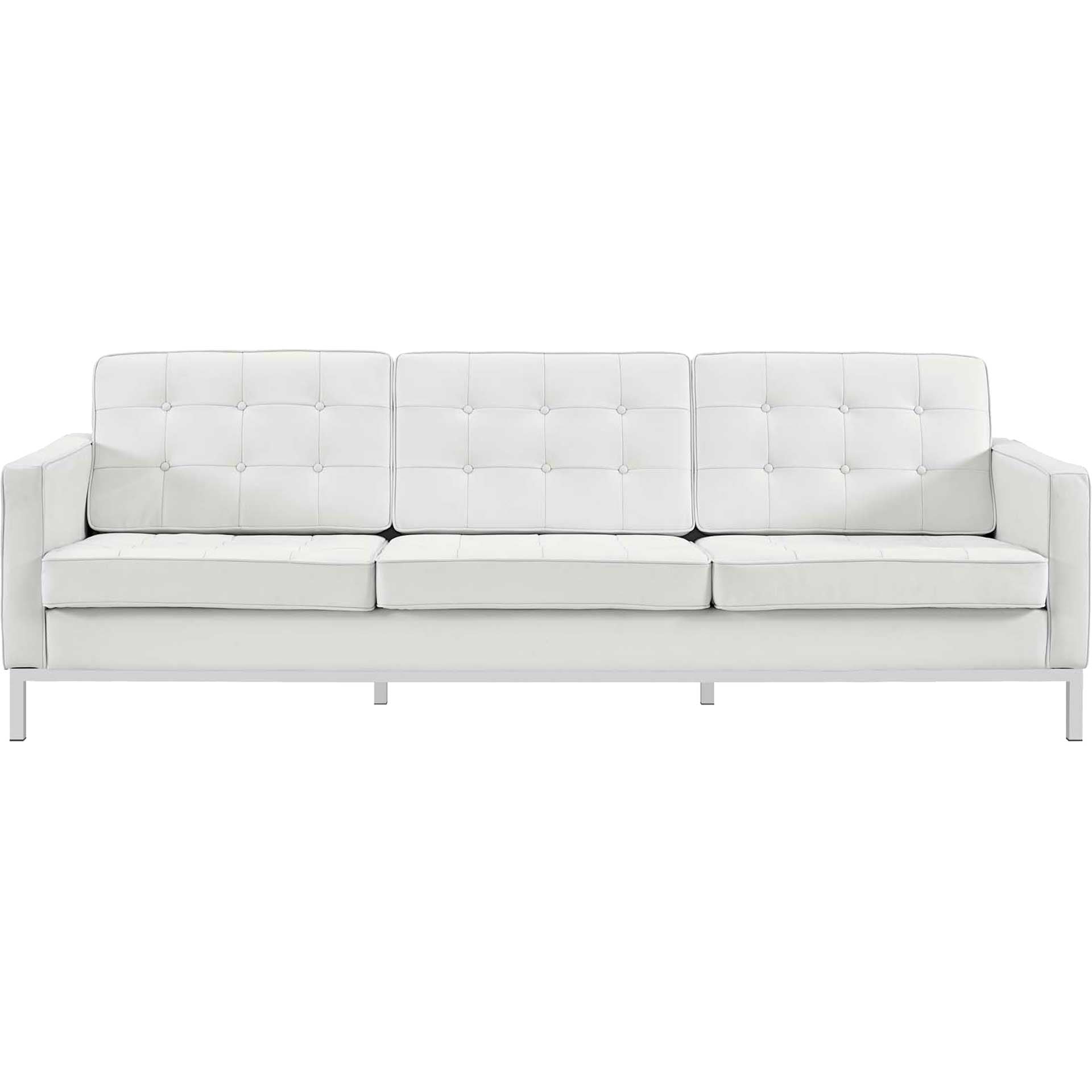 Lyte Leather Sofa Cream White