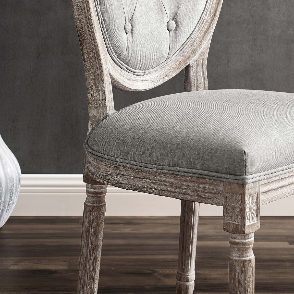 Arturo Fabric Side Chair Light Gray