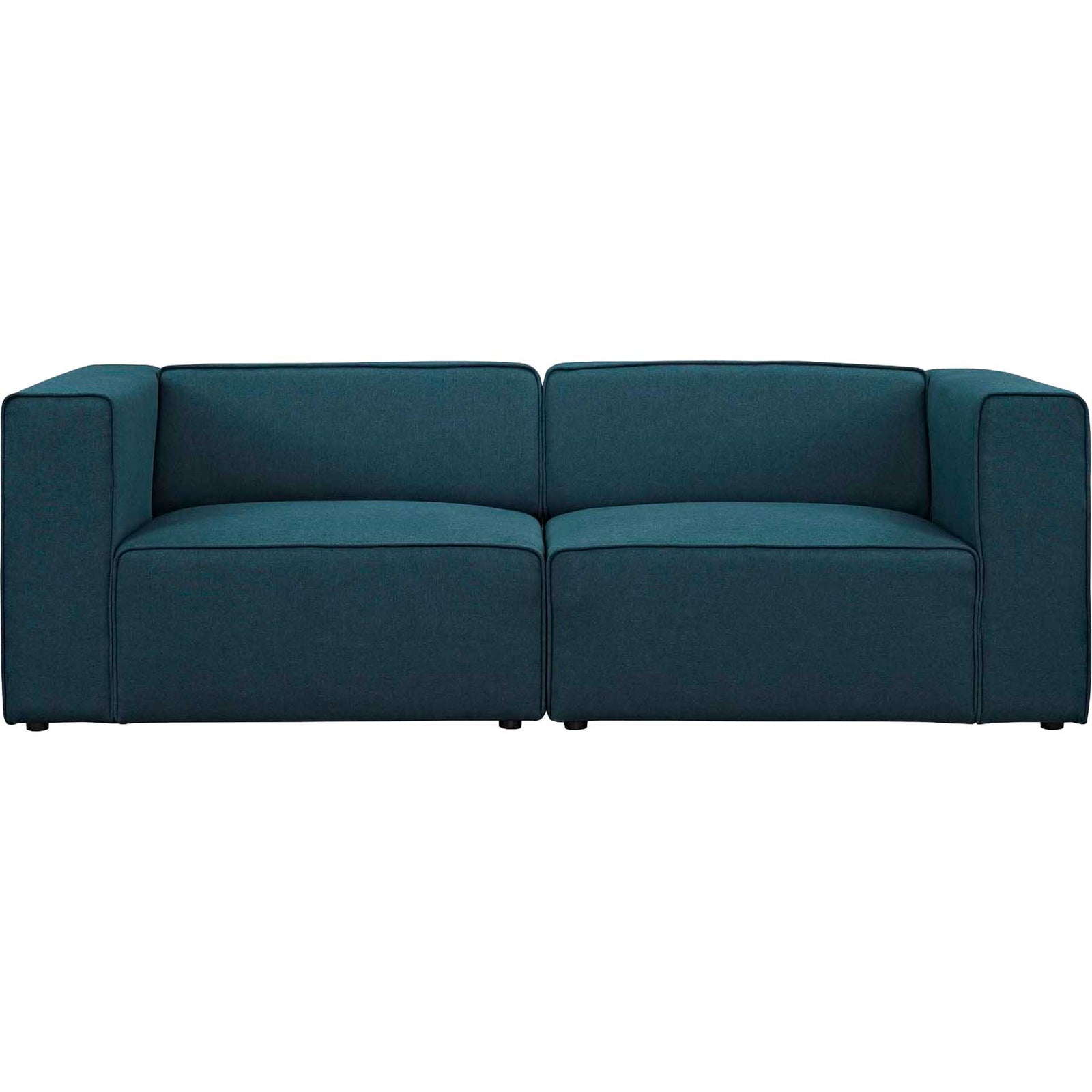 Maisie Fabric Loveseat Blue