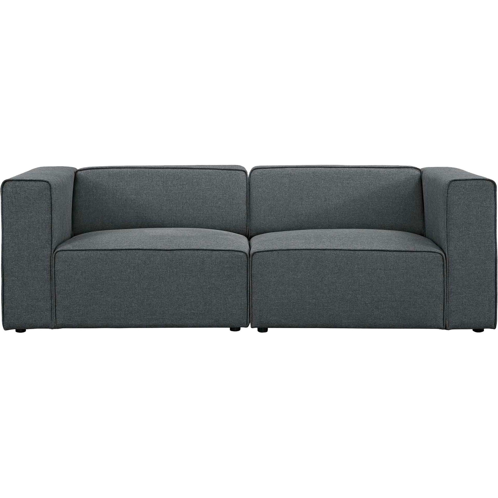 Maisie Fabric Loveseat Gray