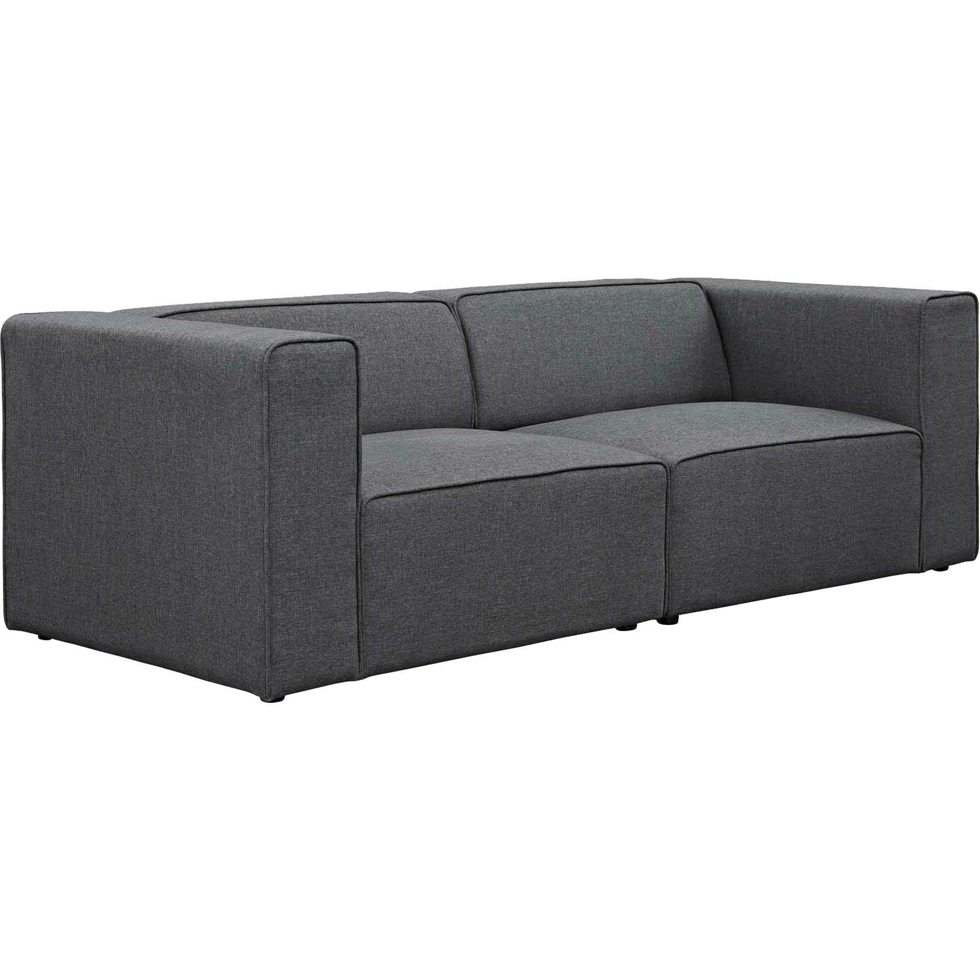 Maisie Fabric Loveseat Gray