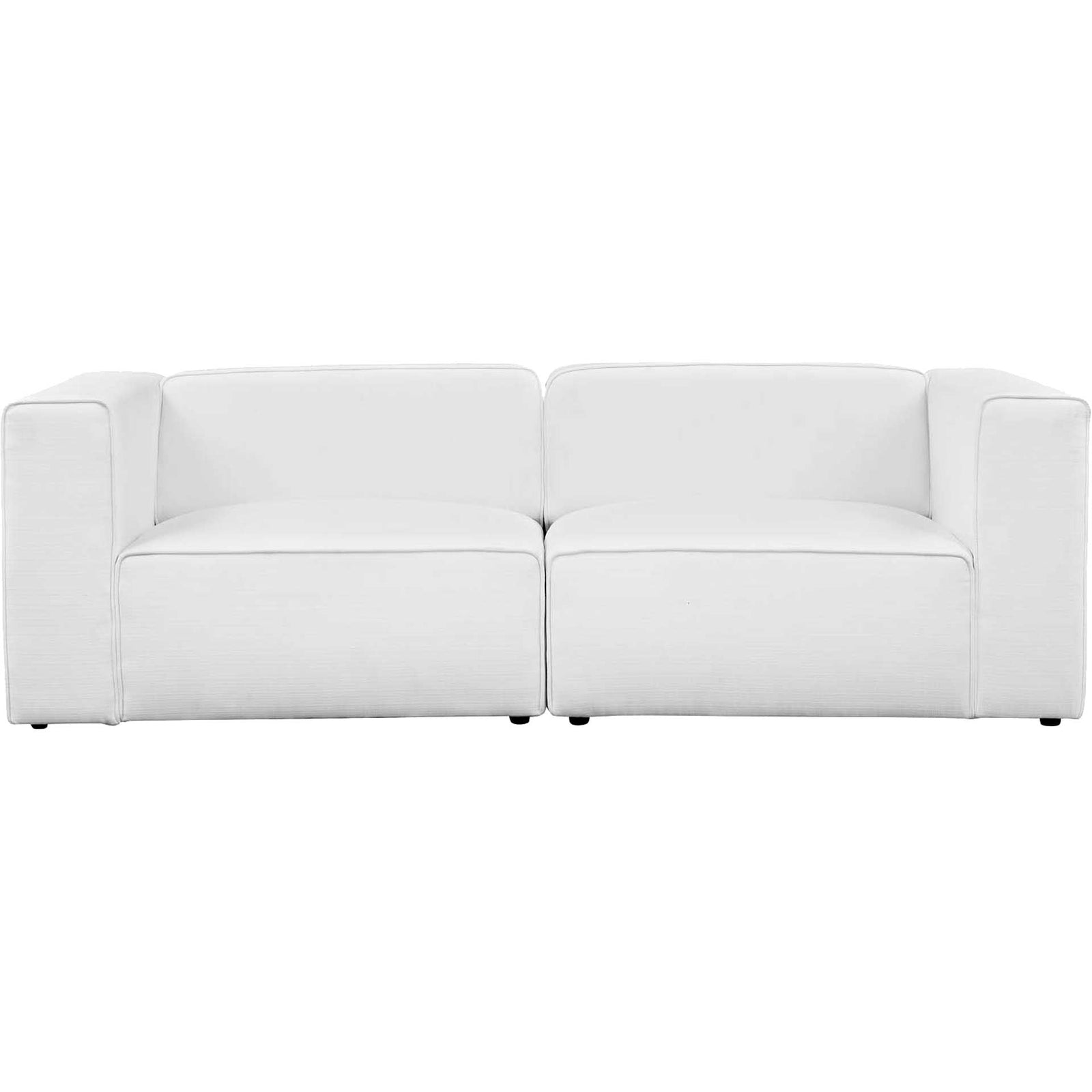 Maisie Fabric Loveseat White