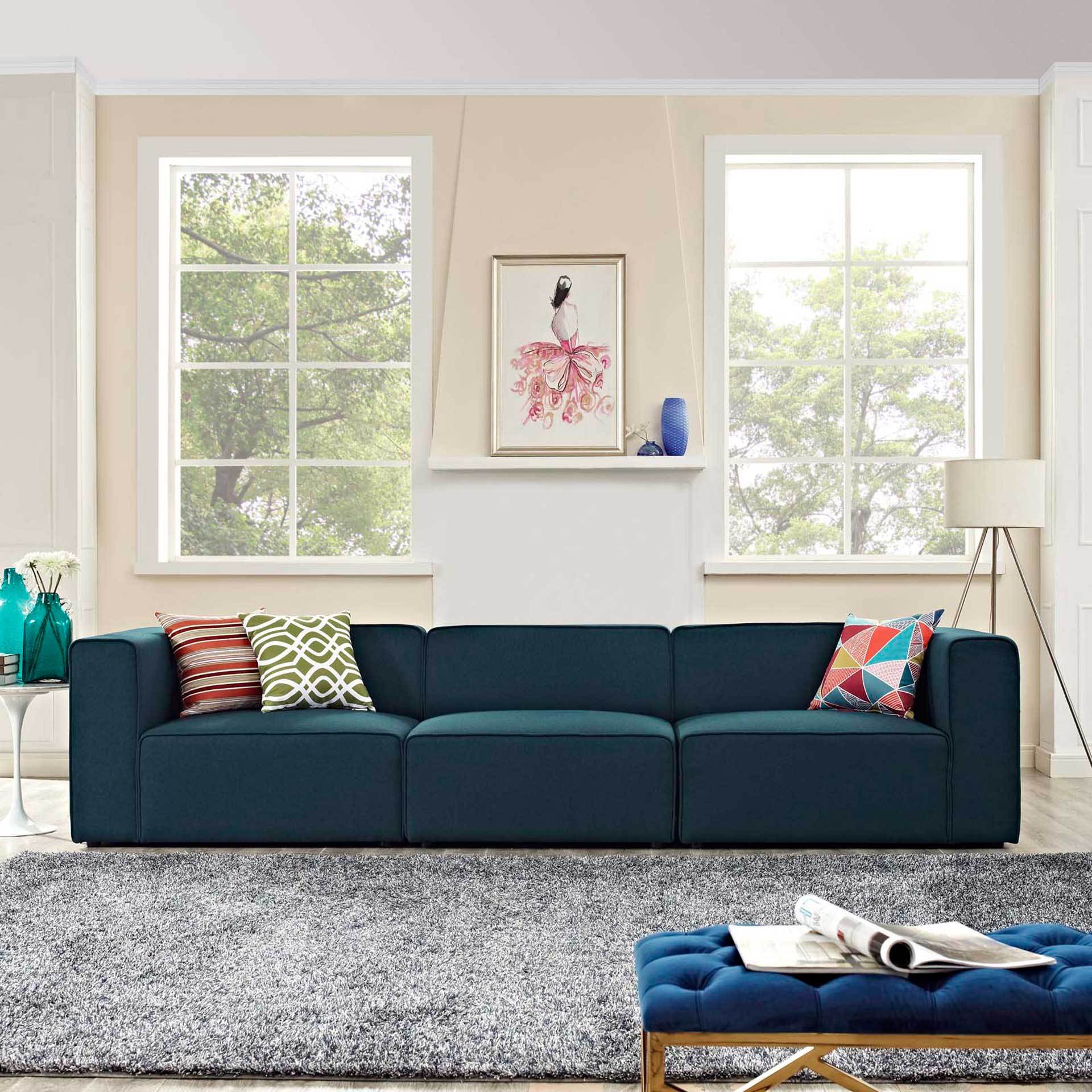 Maisie Fabric Sofa Blue